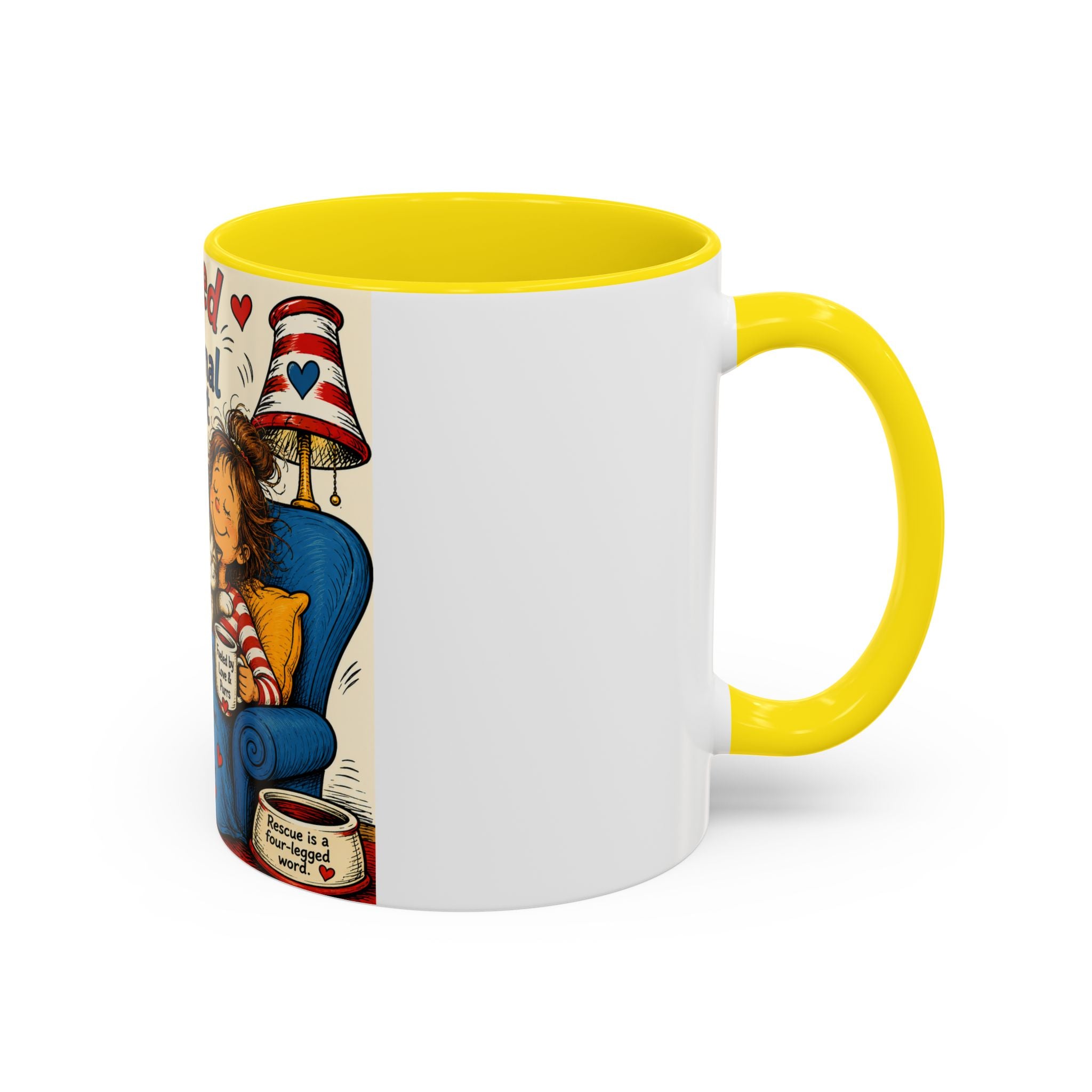 Rescued by My Emotional Support Cat Coffee Mug – 11/15oz Accent Mug