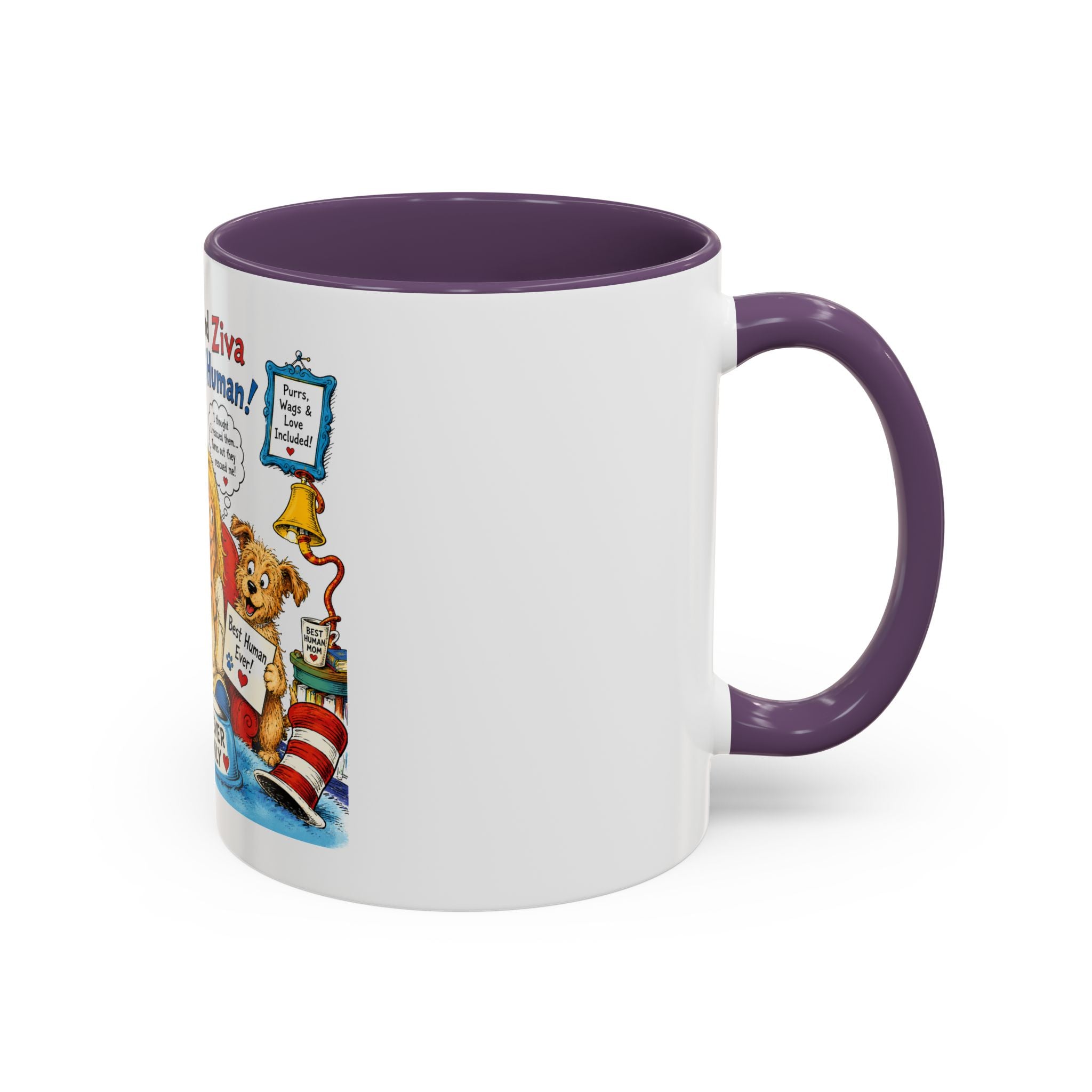 Adopt a Human Coffee Mug - 'Gibs and Ziva Adopt a Human' Cute Pet Rescue Design (11/15oz)