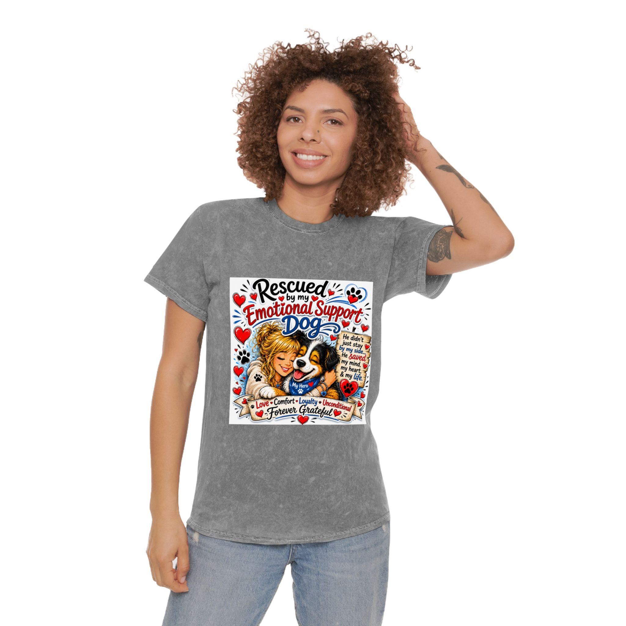Rescued My Emotional Support Dog T-Shirt – Rescue Dog Lover Tee