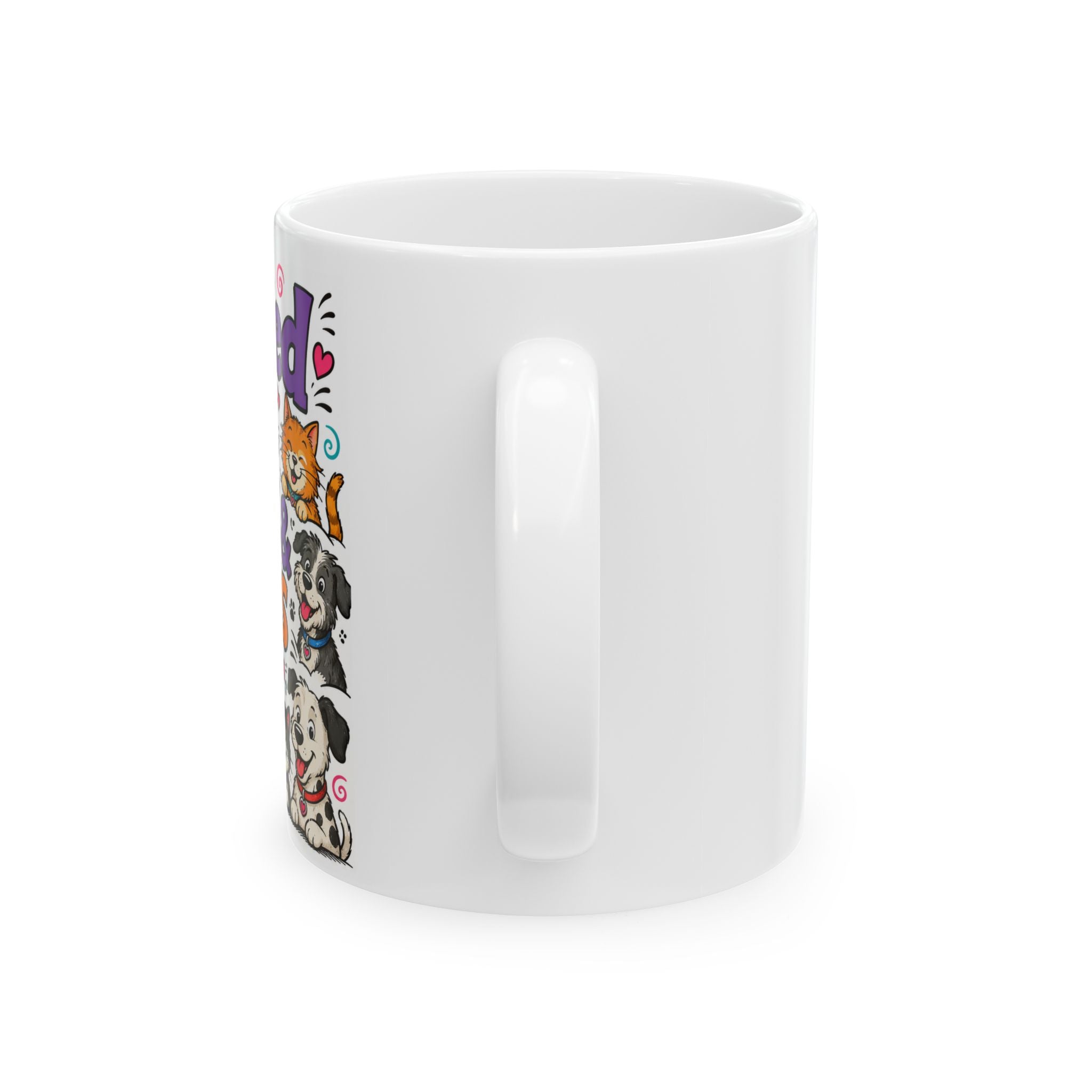 Ceramic Mug - "Adopt a Cat or Dog" Cute Rescue Pets Coffee Mug