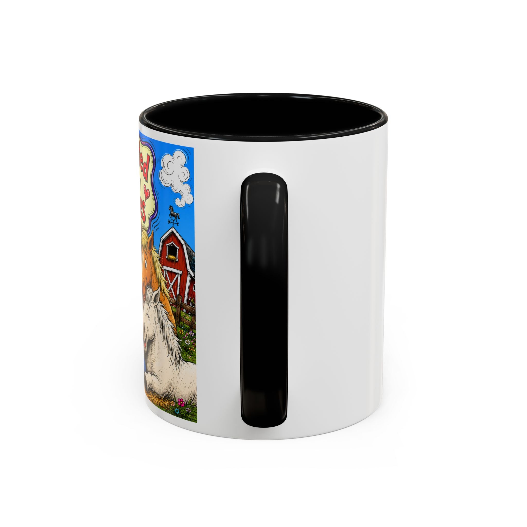 Adopted by My Horses Coffee Mug — Cute Farm Animal Gift (11/15oz)