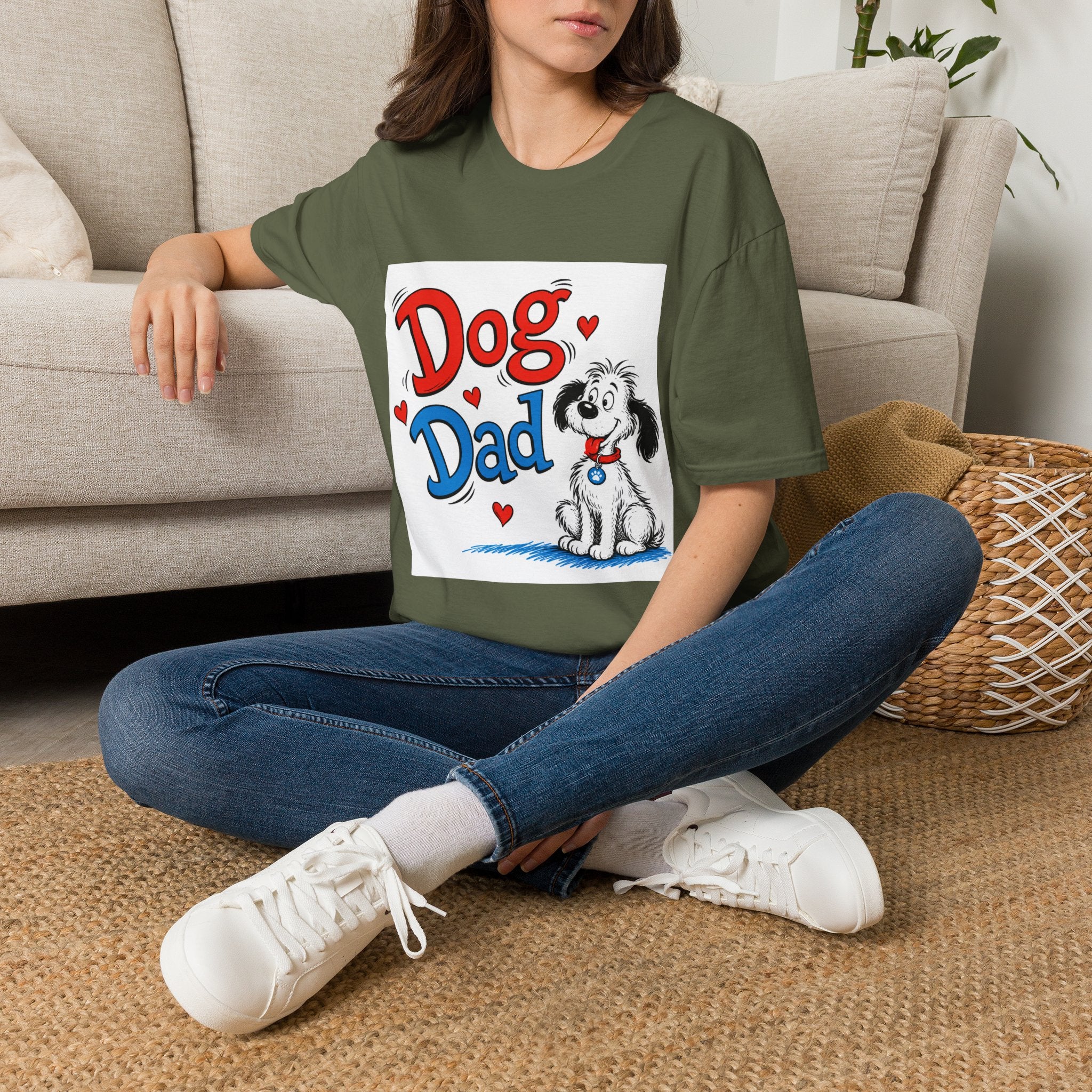 Dog Dad T-Shirt — Cute Cartoon Pup Fathers Day Gift