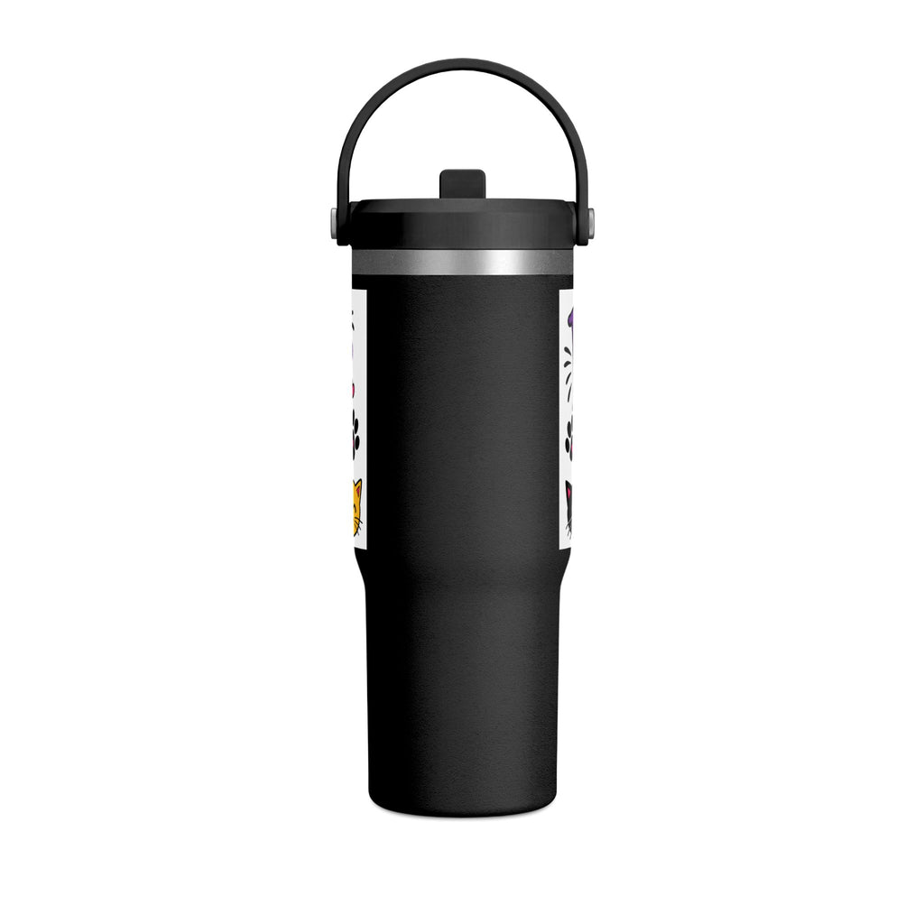 Adopted by Cats 32oz Nomad Tumbler – Funny Cat Lover Insulated Travel Cup