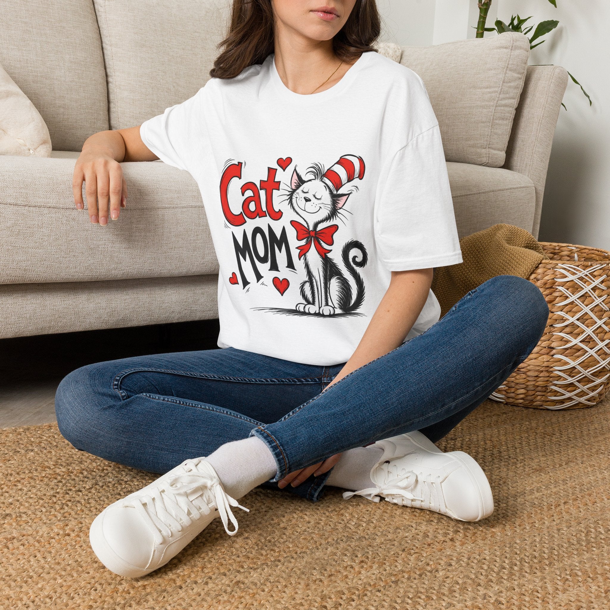 Cat Mom T-Shirt — Cute Dr. Seuss‑Style Cat Graphic for Pet Lovers