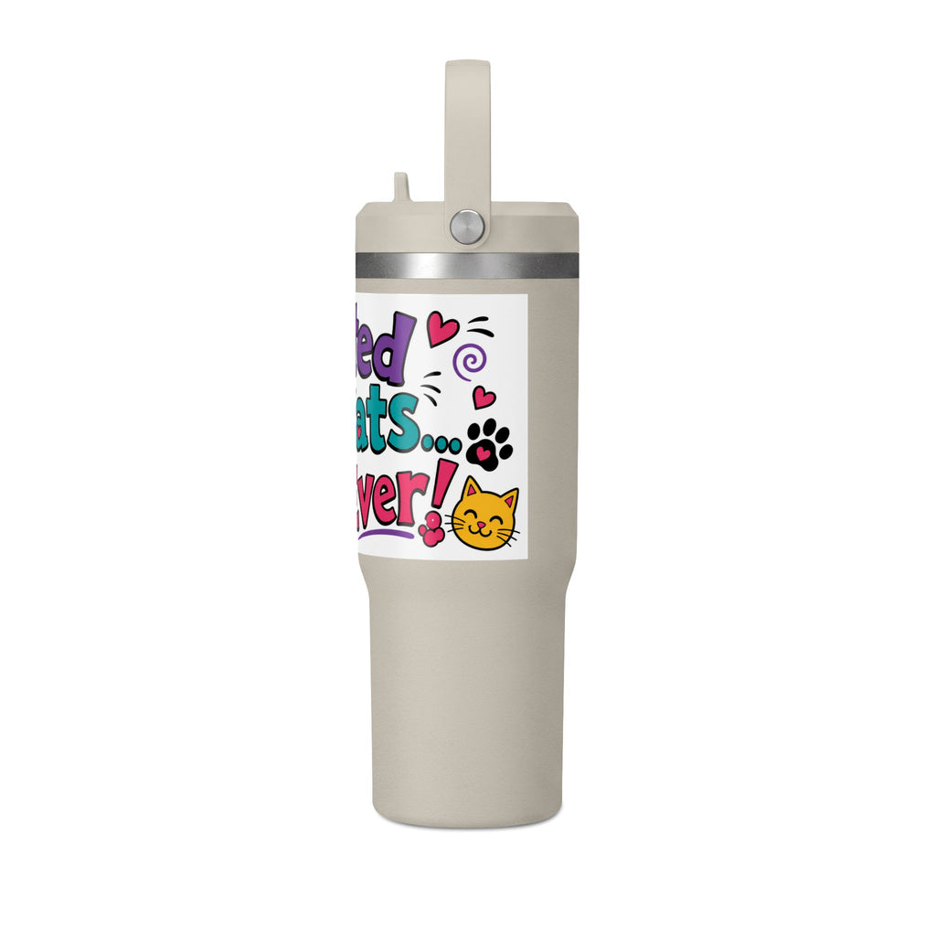 Adopted by Cats 32oz Nomad Tumbler – Funny Cat Lover Insulated Travel Cup
