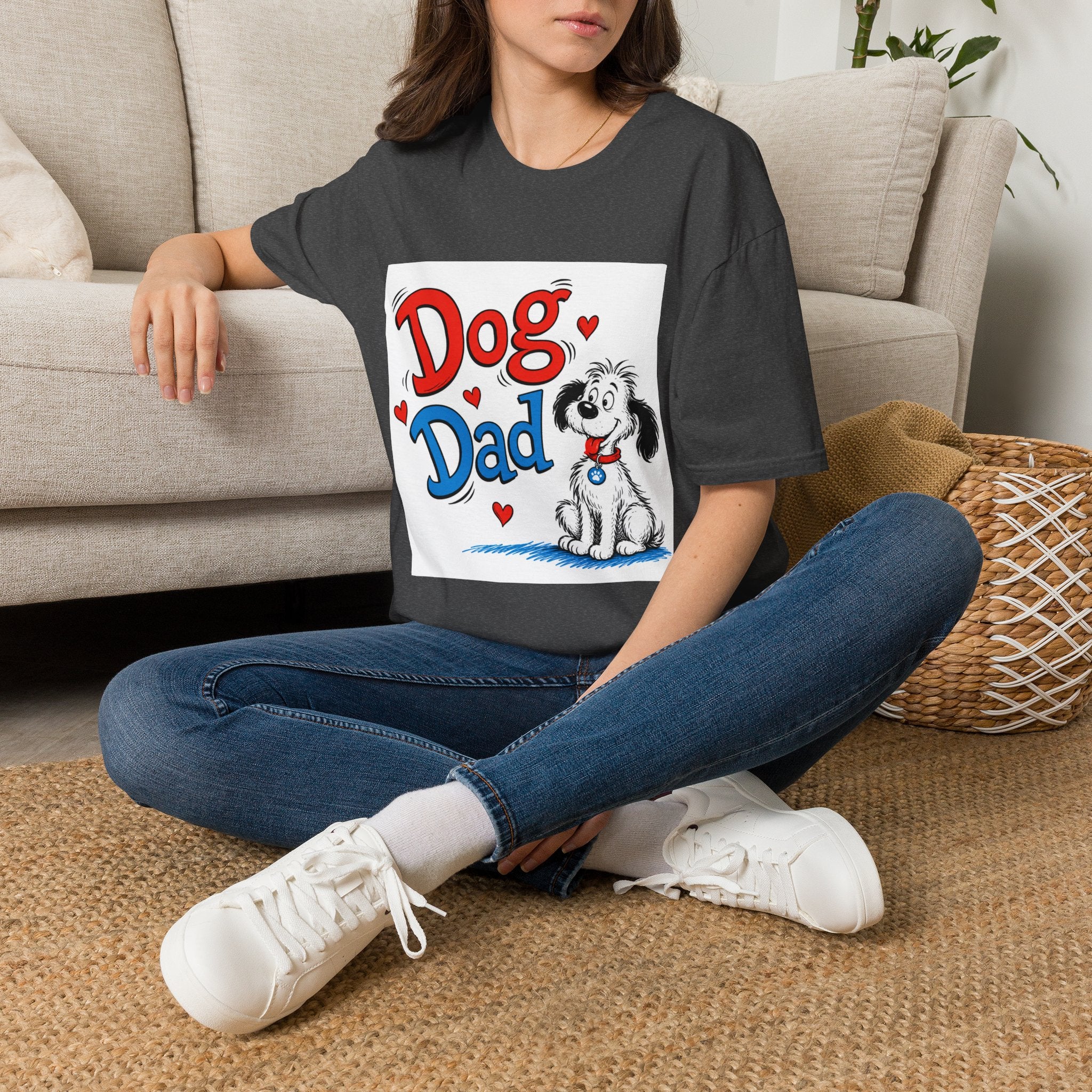 Dog Dad T-Shirt — Cute Cartoon Pup Fathers Day Gift