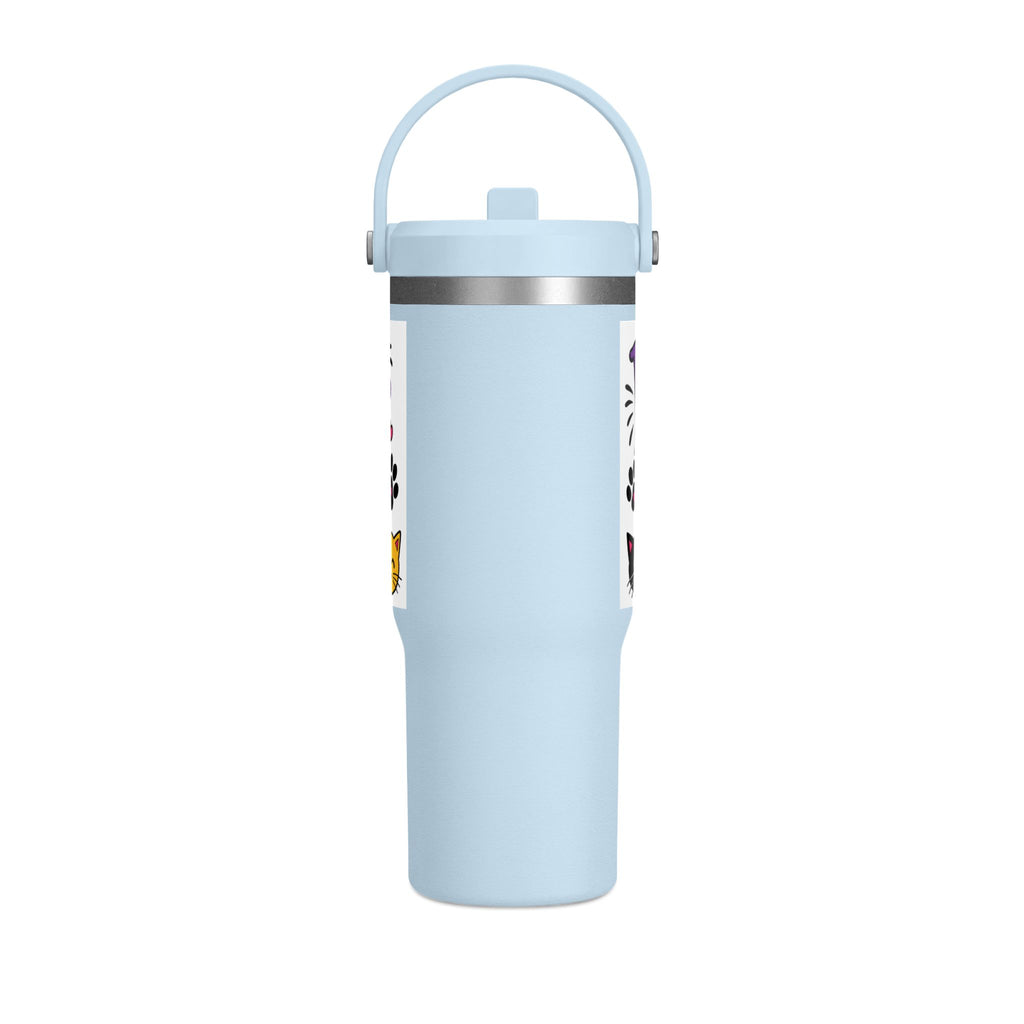 Adopted by Cats 32oz Nomad Tumbler – Funny Cat Lover Insulated Travel Cup