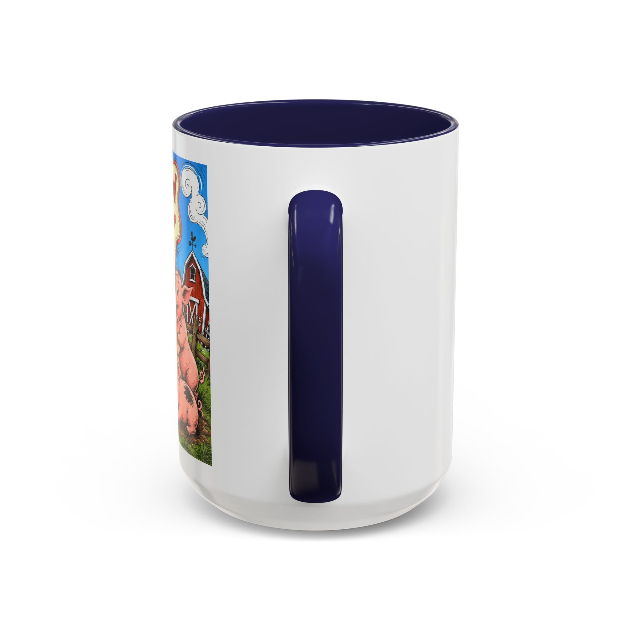 Adopted by My Pigs Coffee Mug — Cute Farmhouse Pig Lover Gift (11/15 oz)