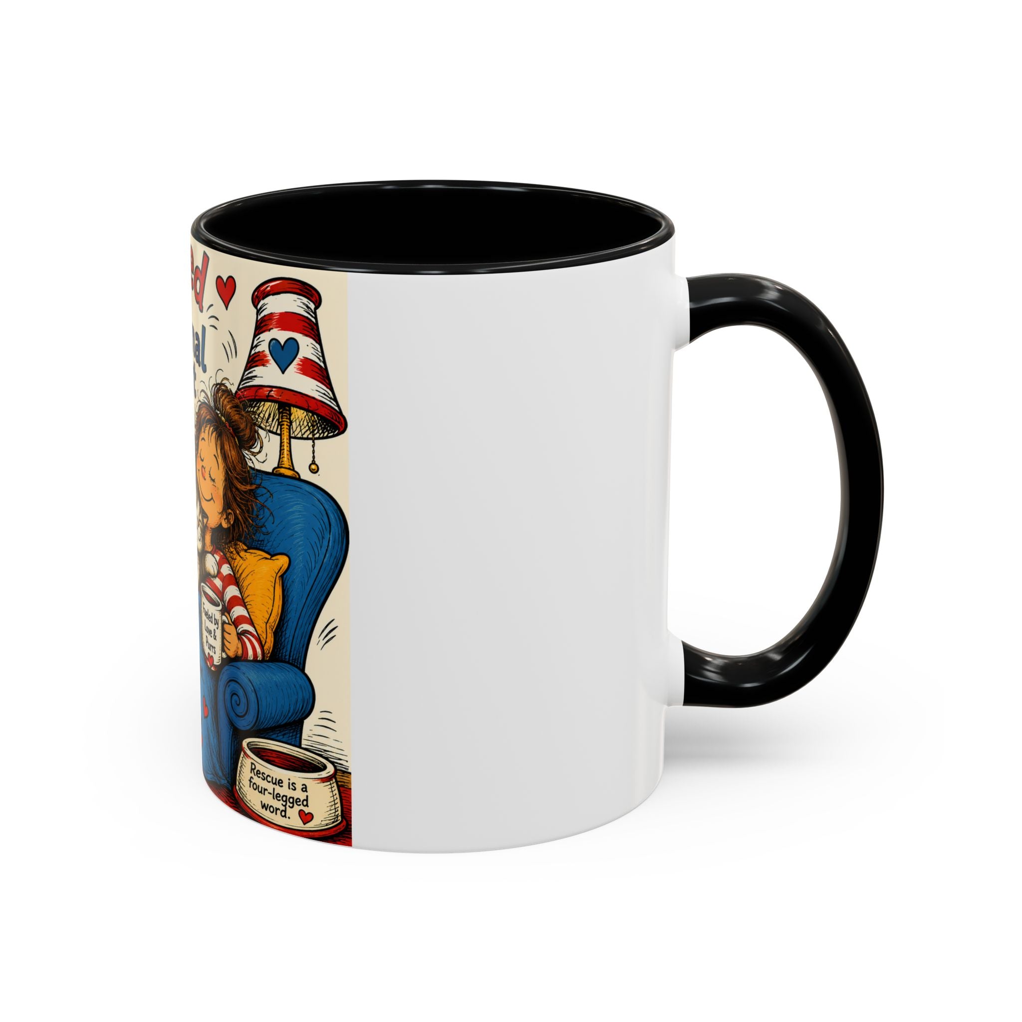 Rescued by My Emotional Support Cat Coffee Mug – 11/15oz Accent Mug