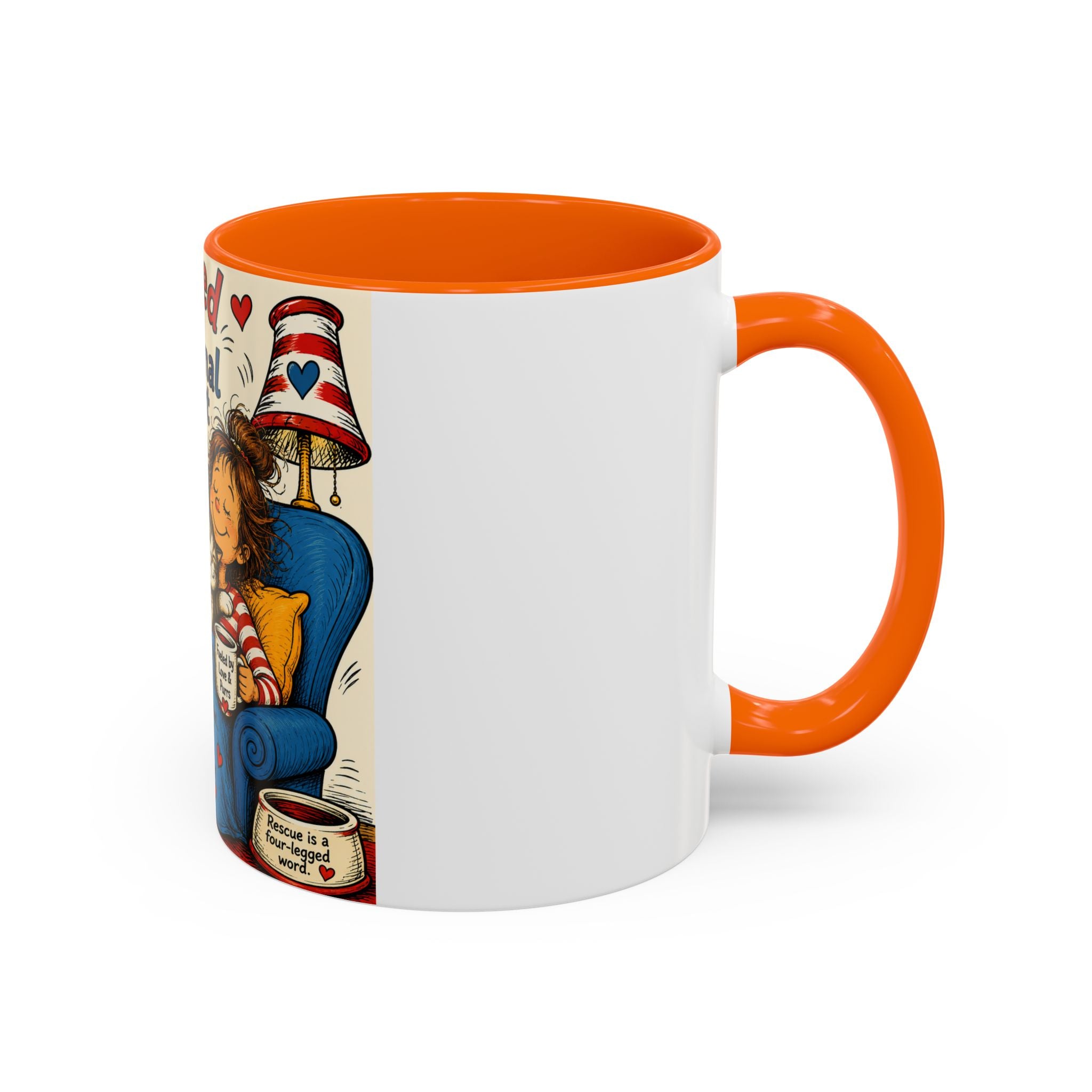 Rescued by My Emotional Support Cat Coffee Mug – 11/15oz Accent Mug