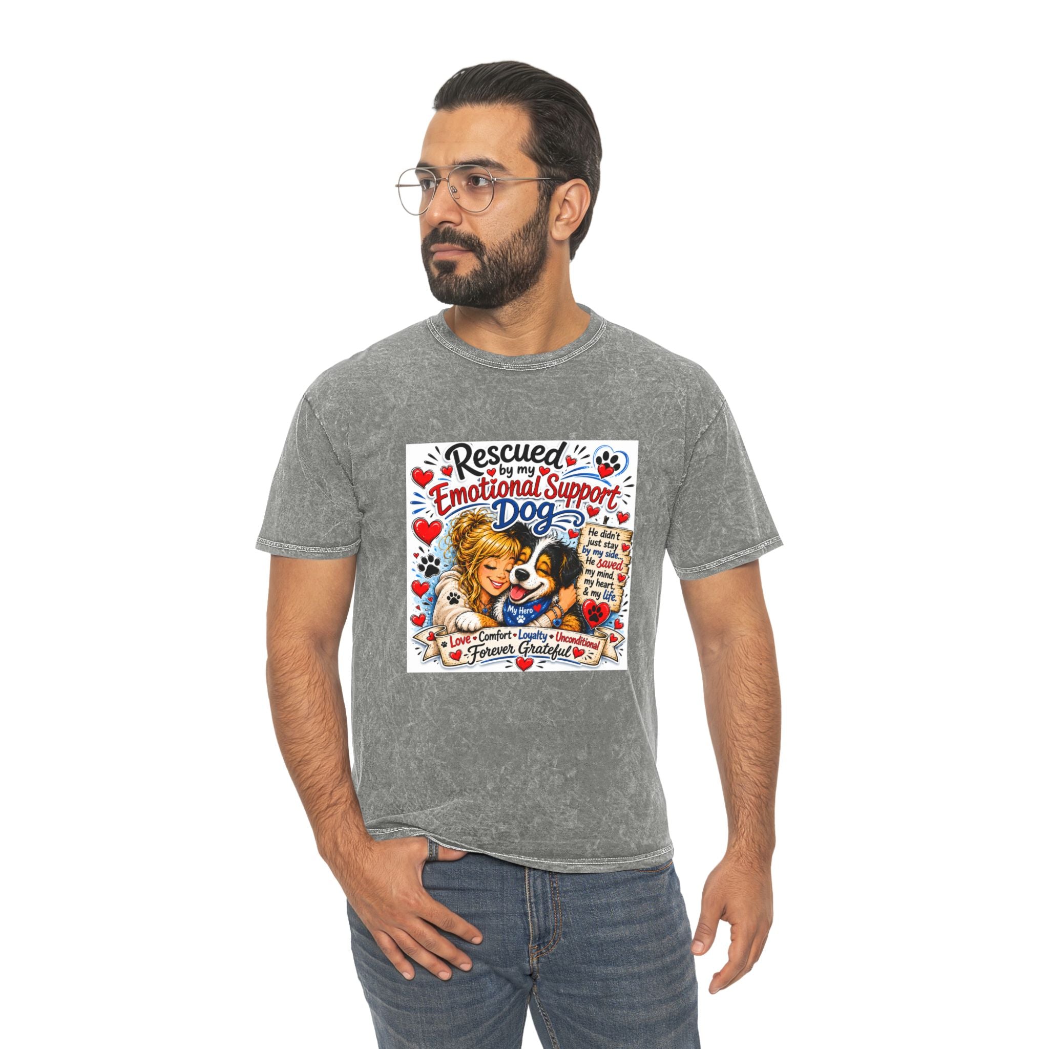 Rescued My Emotional Support Dog T-Shirt – Rescue Dog Lover Tee