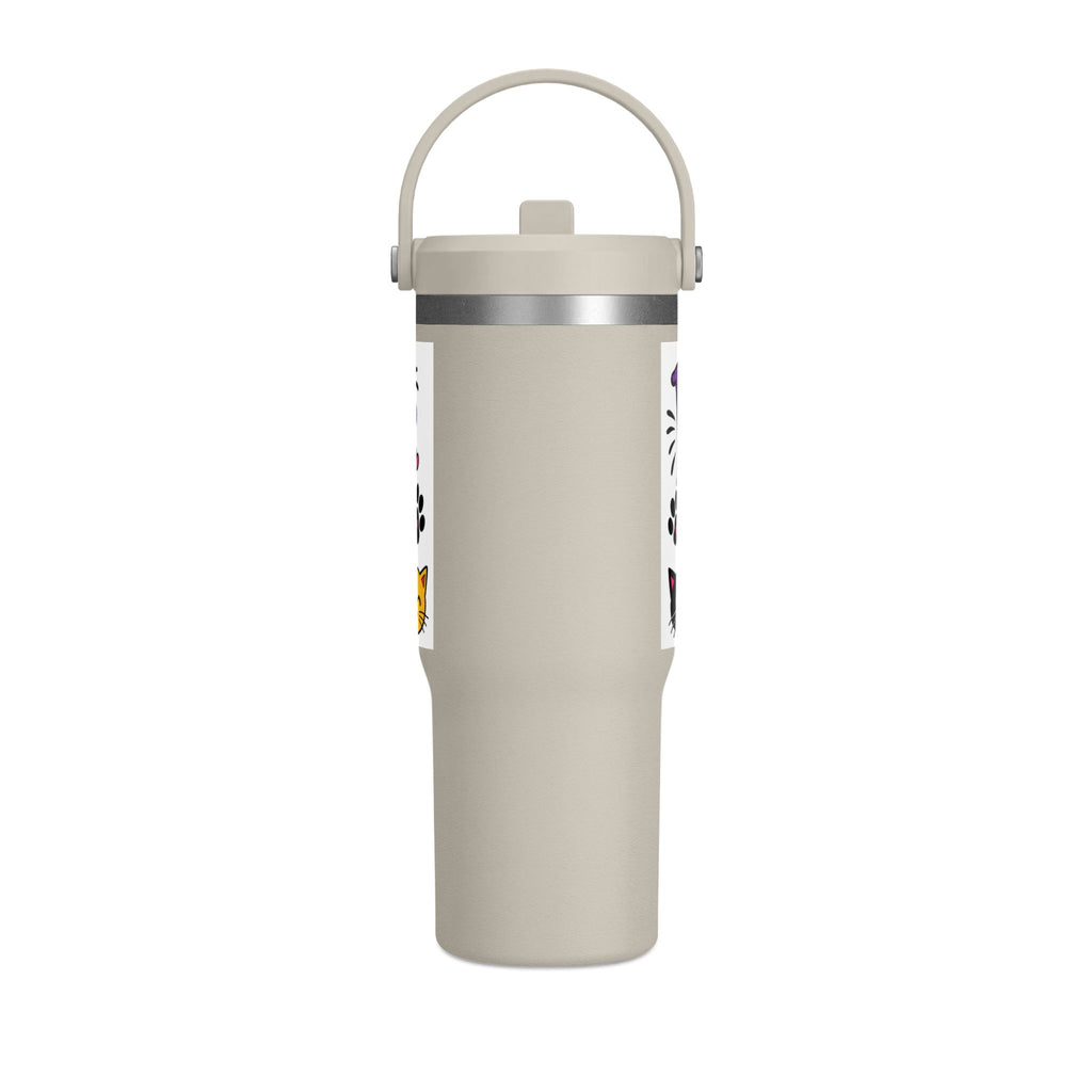 Adopted by Cats 32oz Nomad Tumbler – Funny Cat Lover Insulated Travel Cup