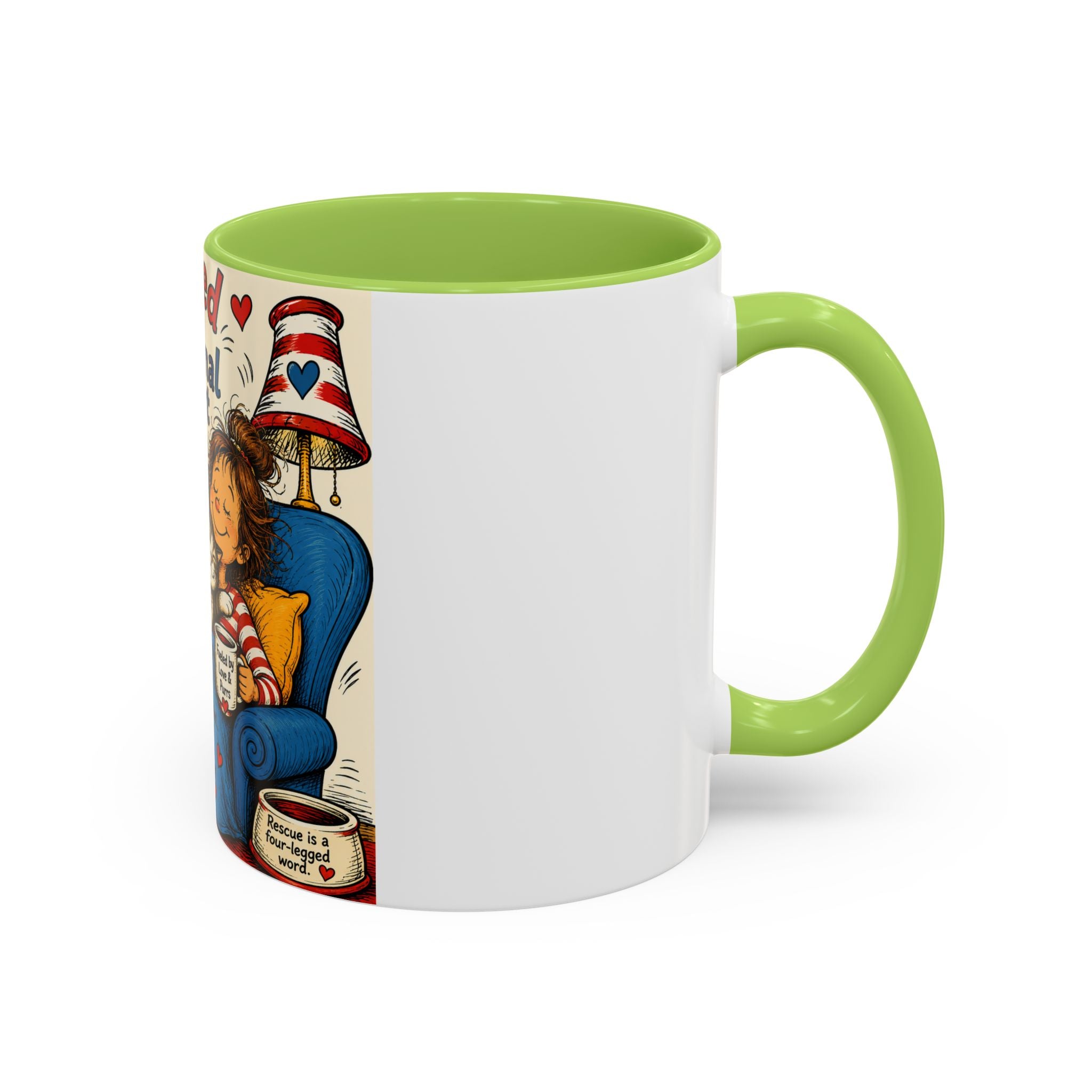 Rescued by My Emotional Support Cat Coffee Mug – 11/15oz Accent Mug