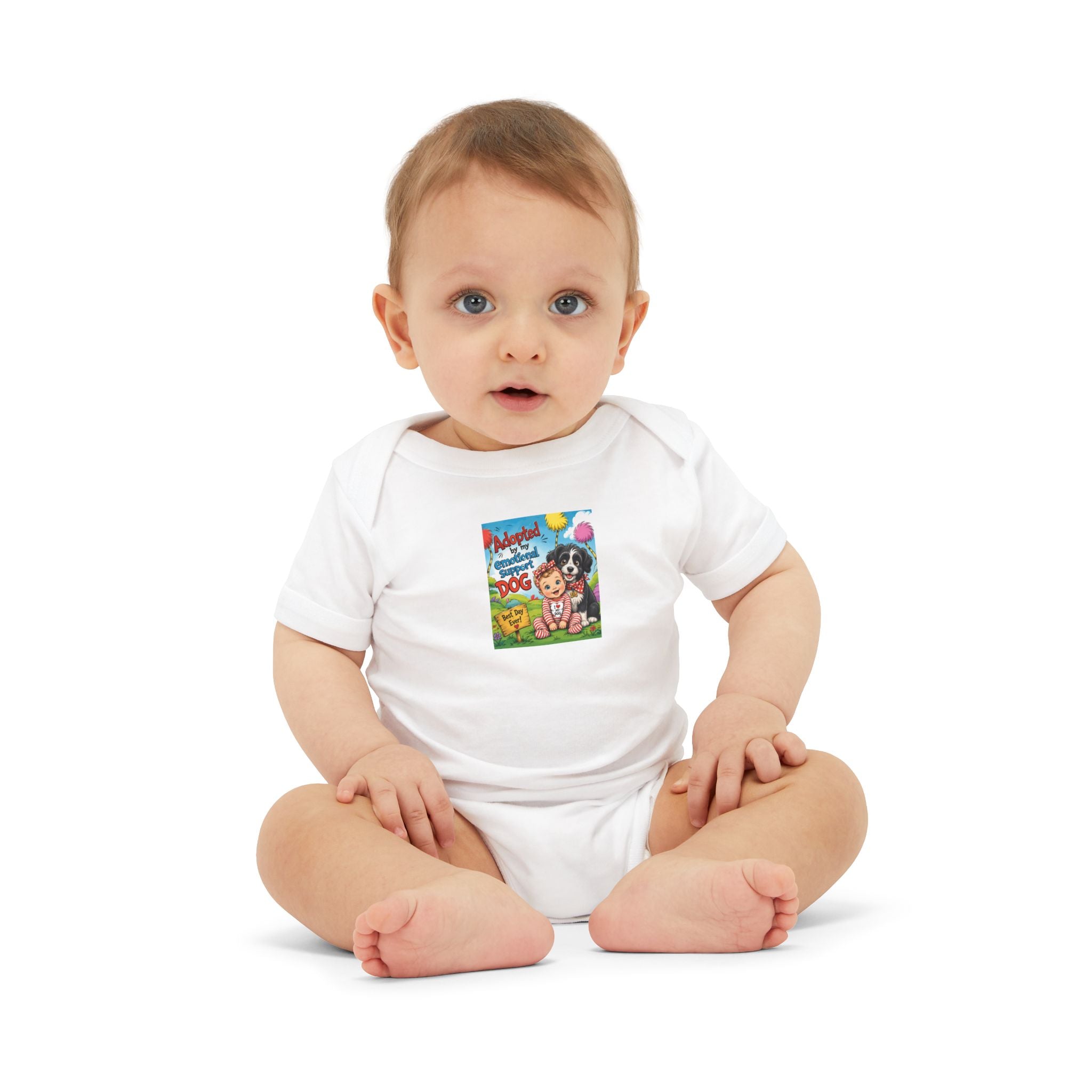 Baby Bodysuit - Colorful Cartoon Farm Design