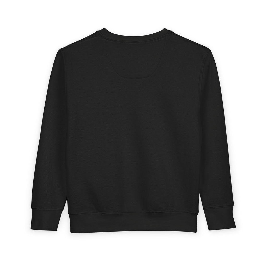 Toddler Sweatshirt — "Adopted by My Emotional Support Dog" Cute Baby & Pup Graphic