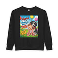 Toddler Sweatshirt — "Adopted by My Emotional Support Dog" Cute Baby & Pup Graphic