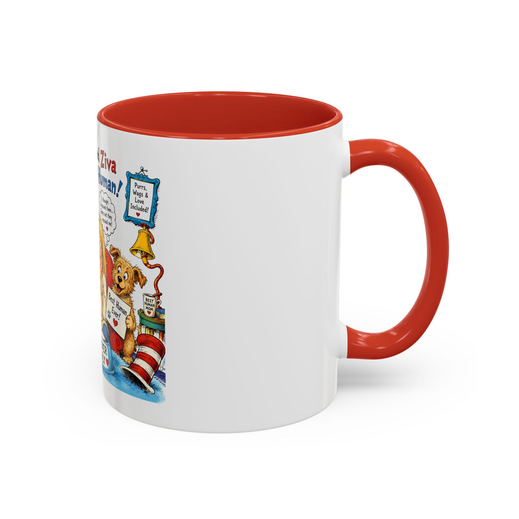 Adopt a Human Coffee Mug - 'Gibs and Ziva Adopt a Human' Cute Pet Rescue Design (11/15oz)
