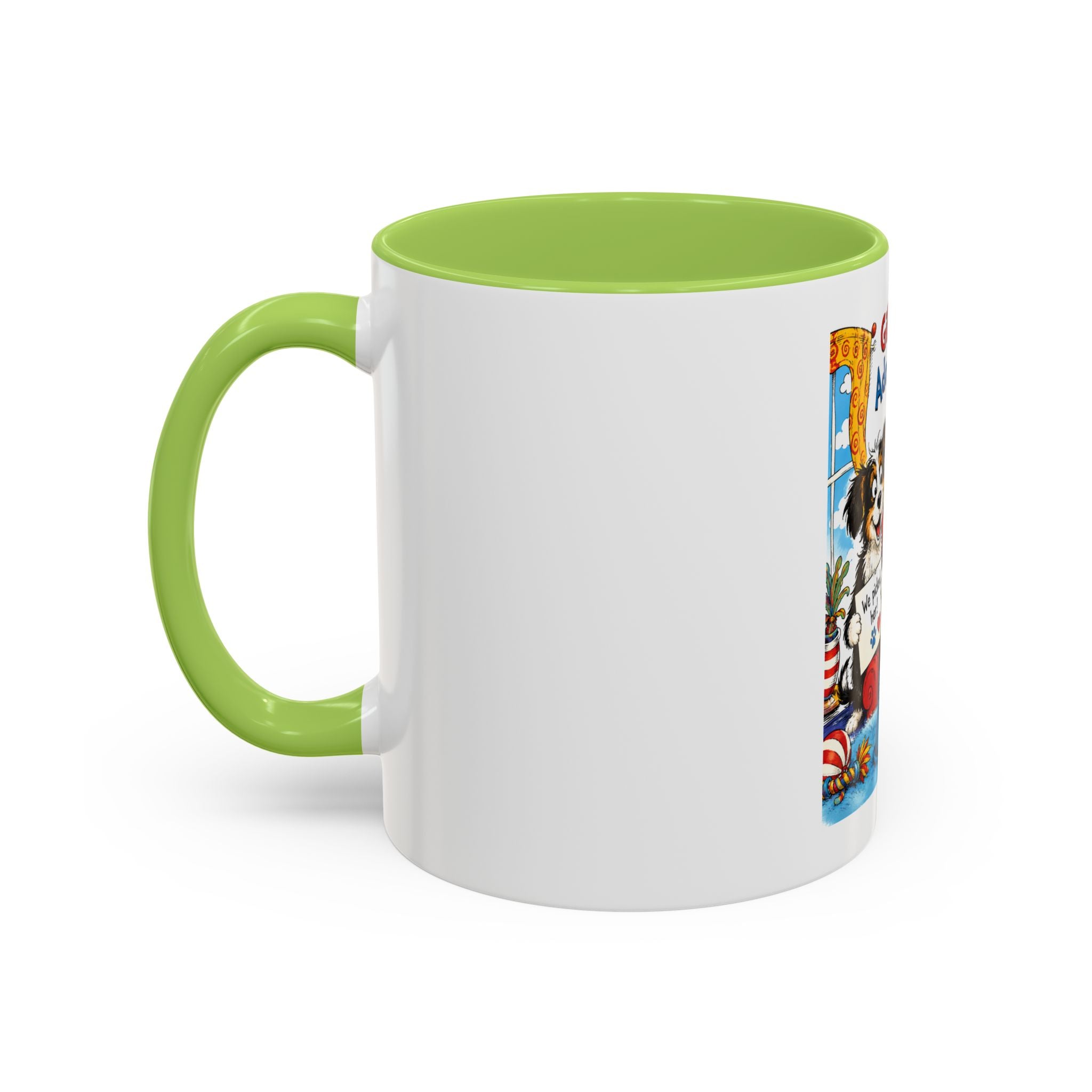 Adopt a Human Coffee Mug - 'Gibs and Ziva Adopt a Human' Cute Pet Rescue Design (11/15oz)