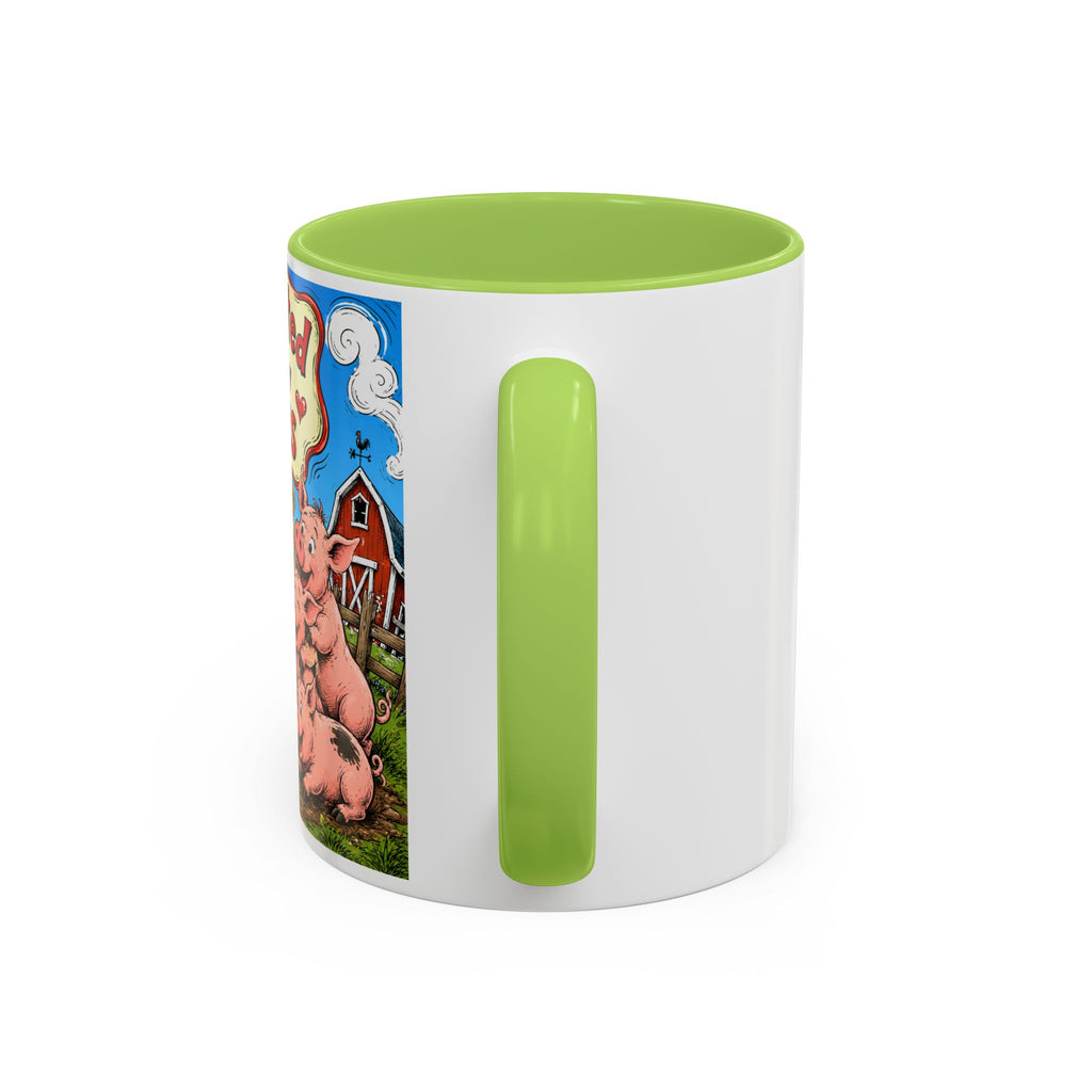 Adopted by My Pigs Coffee Mug — Cute Farmhouse Pig Lover Gift (11/15 oz)