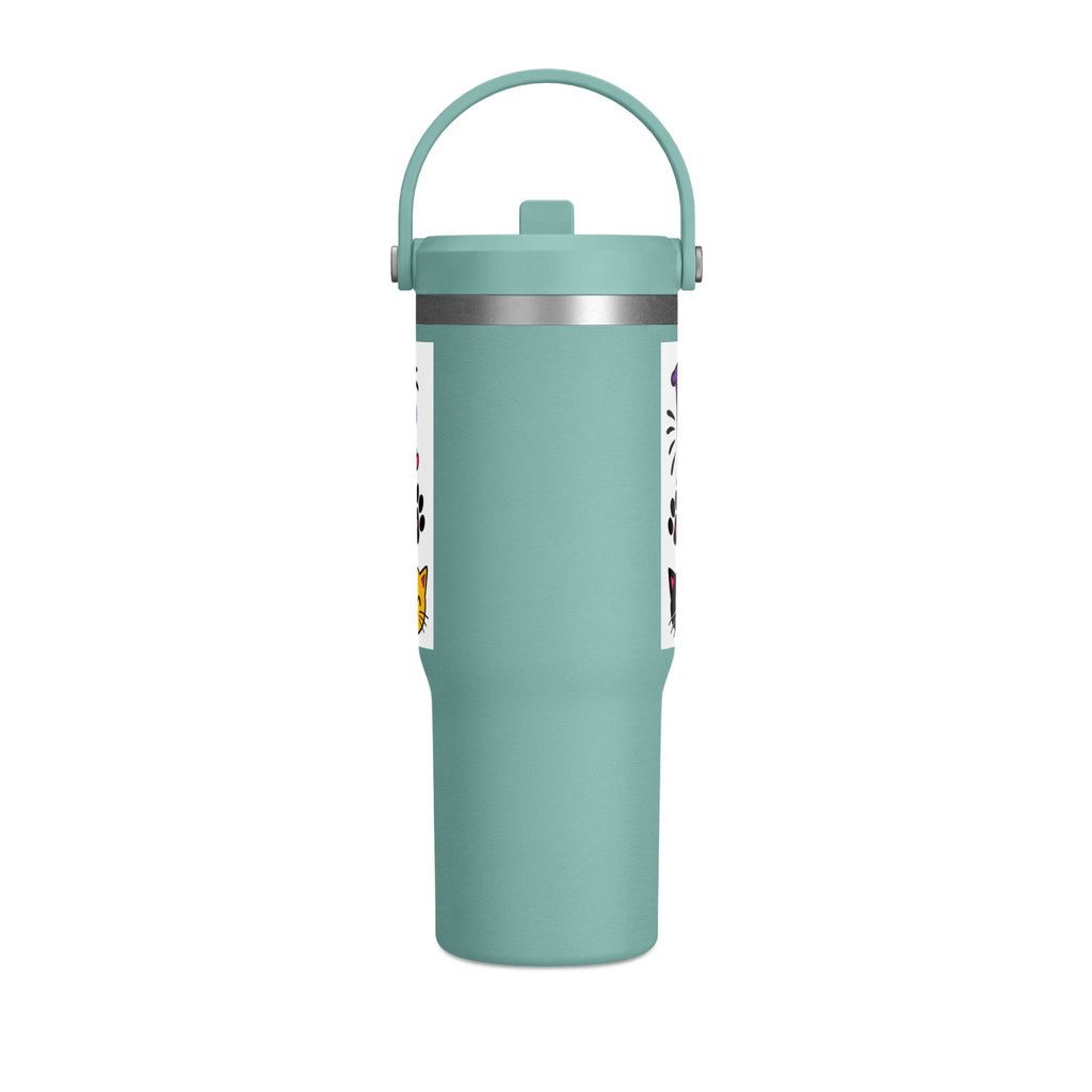 Adopted by Cats 32oz Nomad Tumbler – Funny Cat Lover Insulated Travel Cup