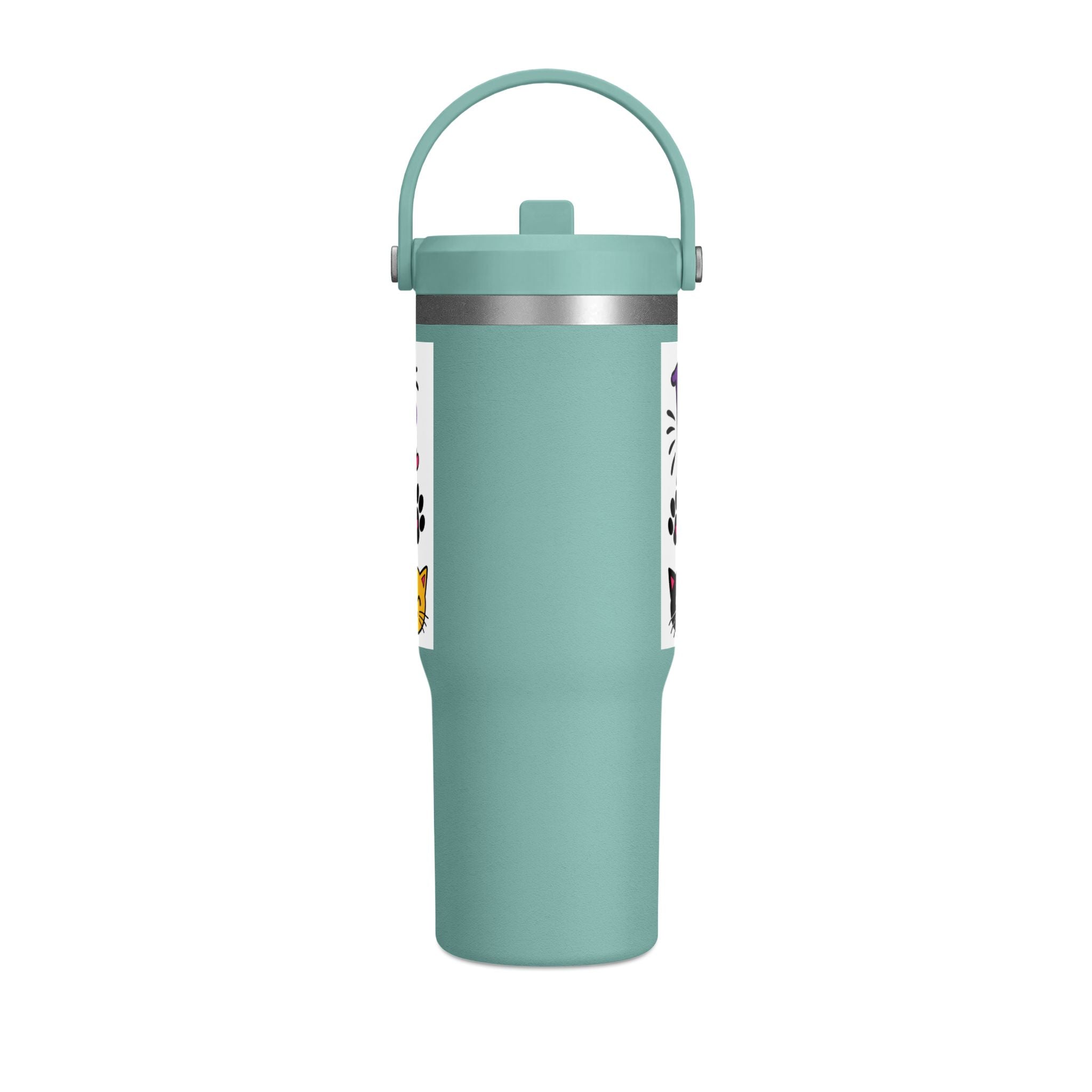 Adopted by Cats 32oz Nomad Tumbler – Funny Cat Lover Insulated Travel Cup
