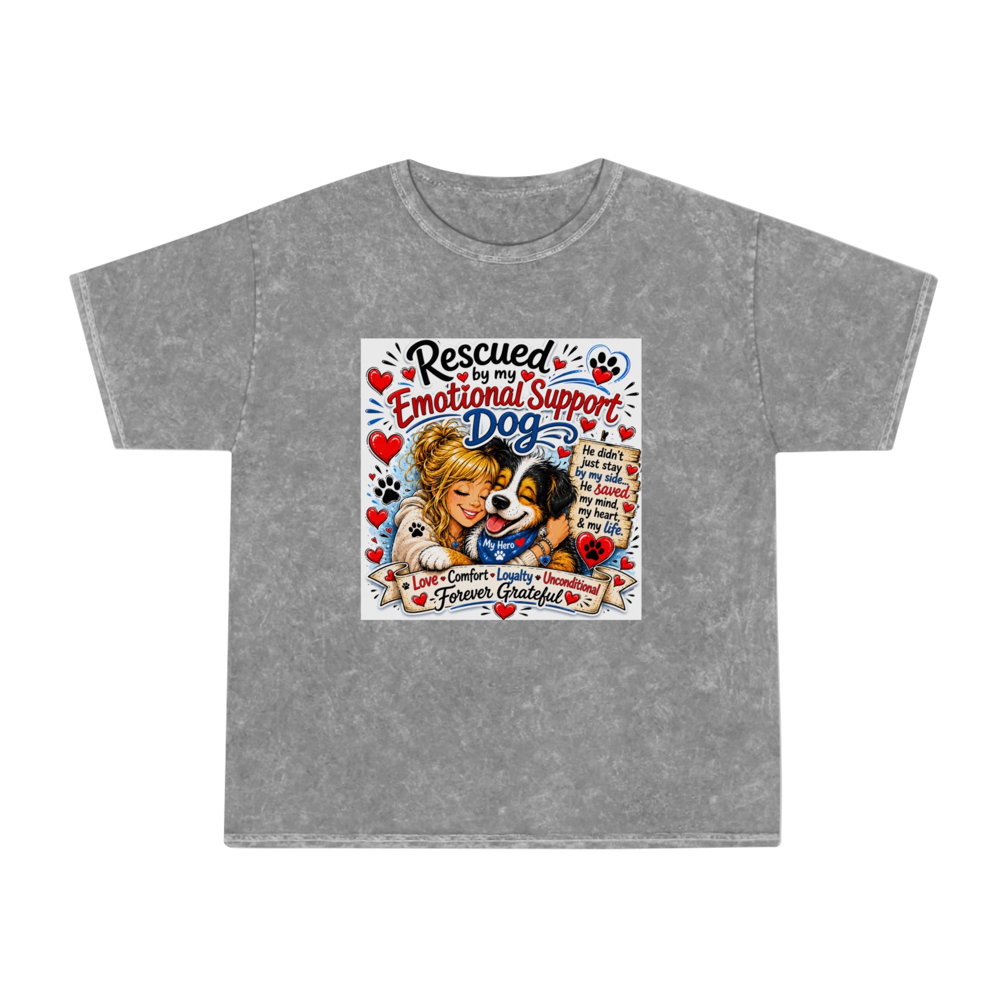 Rescued My Emotional Support Dog T-Shirt – Rescue Dog Lover Tee