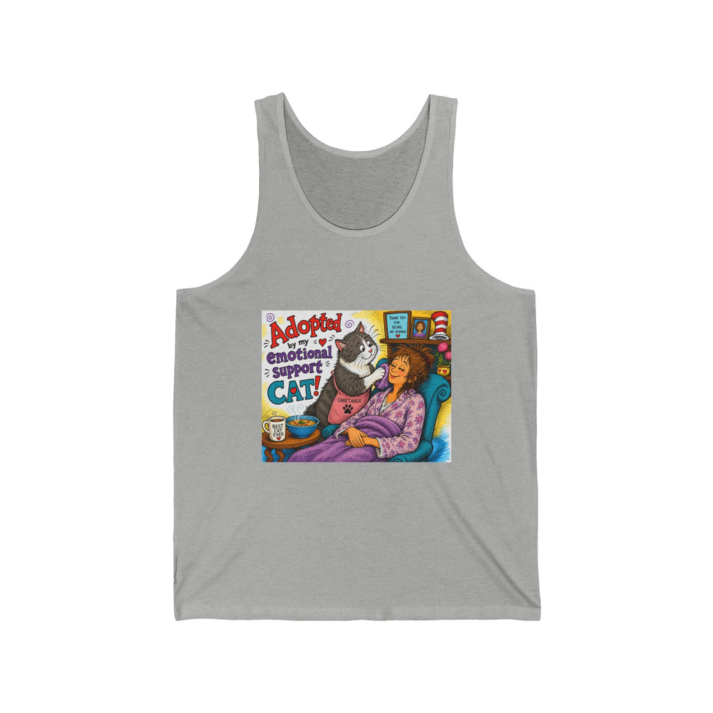 Adoptable Emotional Support Cat Tank Top — Cute Rescue Cat Graphic Tank