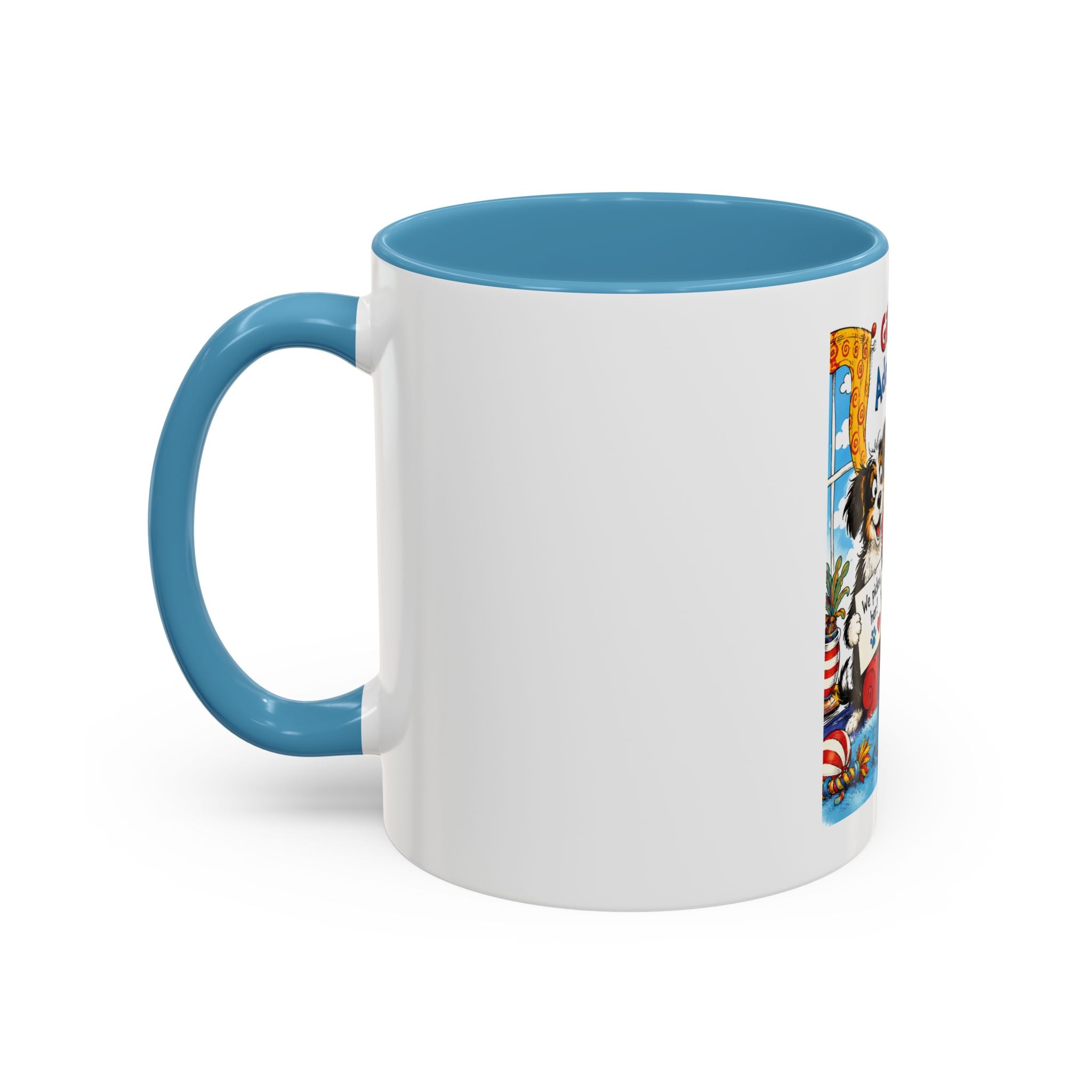 Adopt a Human Coffee Mug - 'Gibs and Ziva Adopt a Human' Cute Pet Rescue Design (11/15oz)