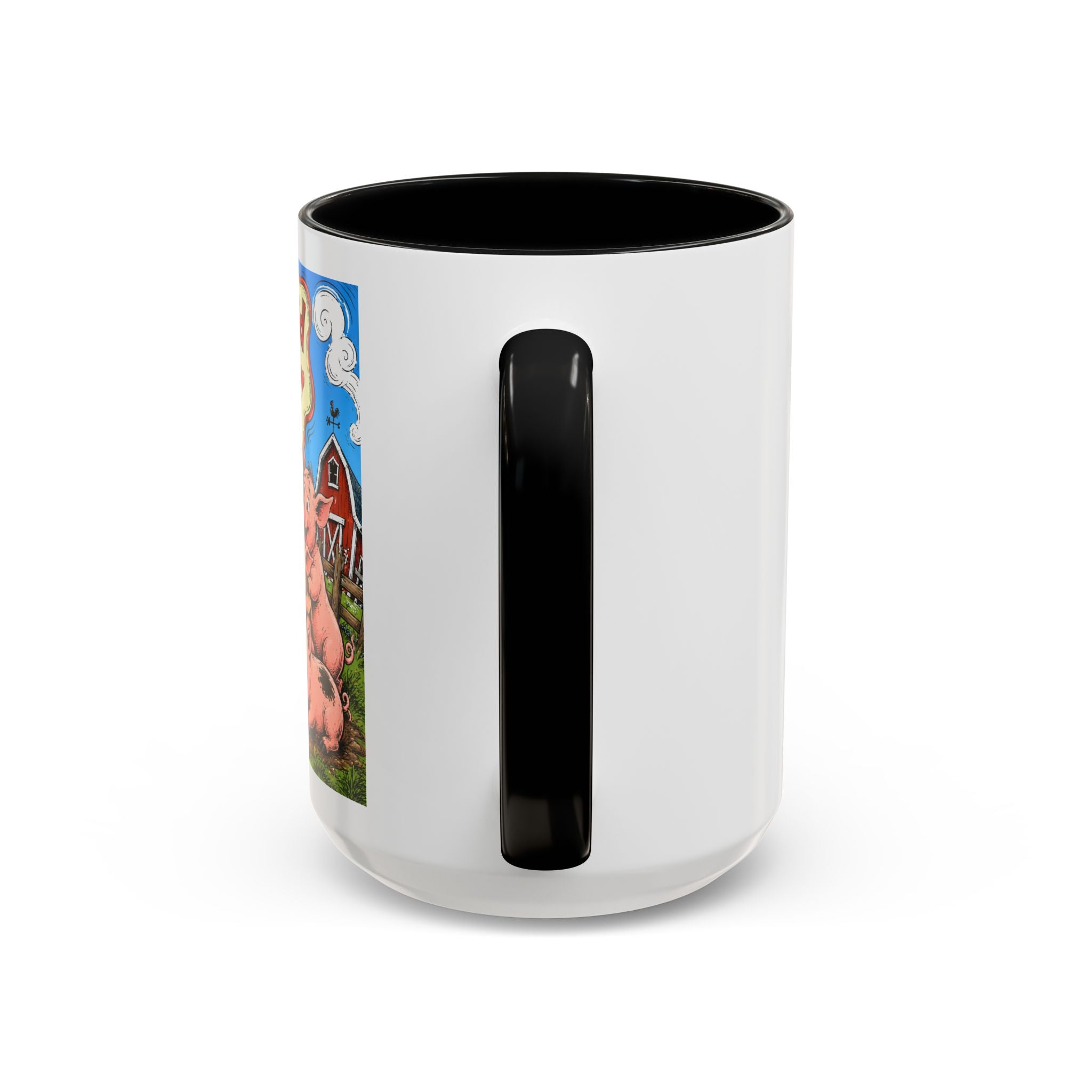 Adopted by My Pigs Coffee Mug — Cute Farmhouse Pig Lover Gift (11/15 oz)