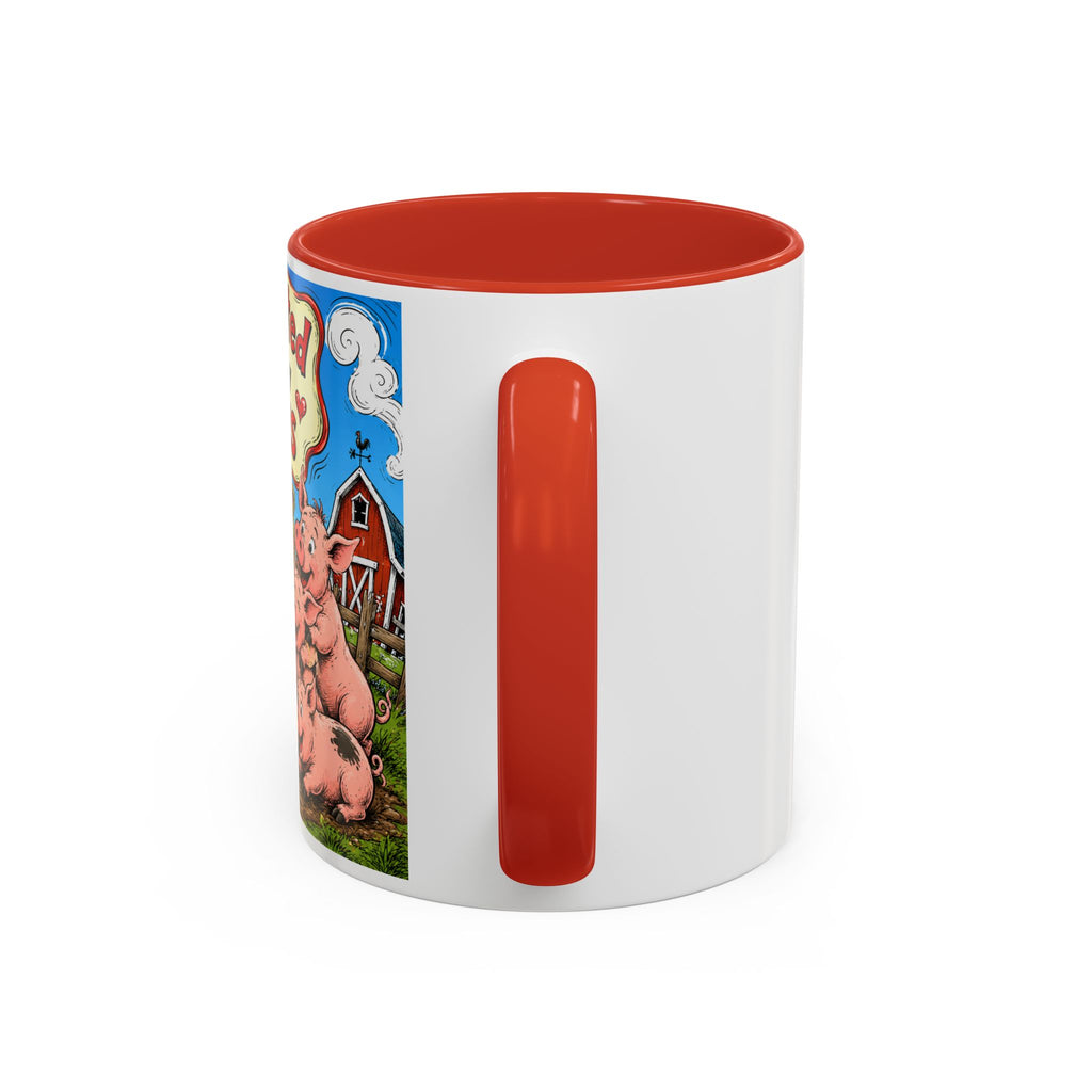 Adopted by My Pigs Coffee Mug — Cute Farmhouse Pig Lover Gift (11/15 oz)