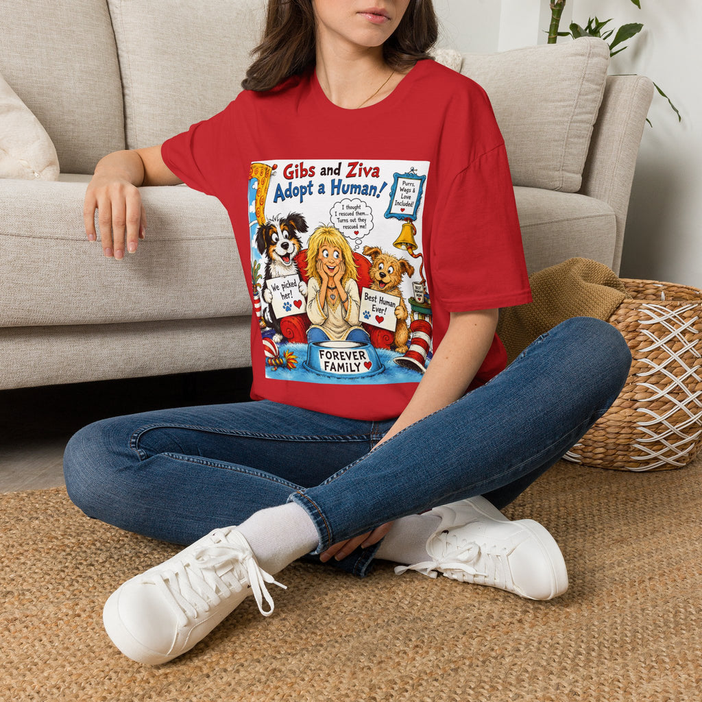 Adopt a Human Graphic T-Shirt — 'Gibs and Ziva Adopt a Human!'