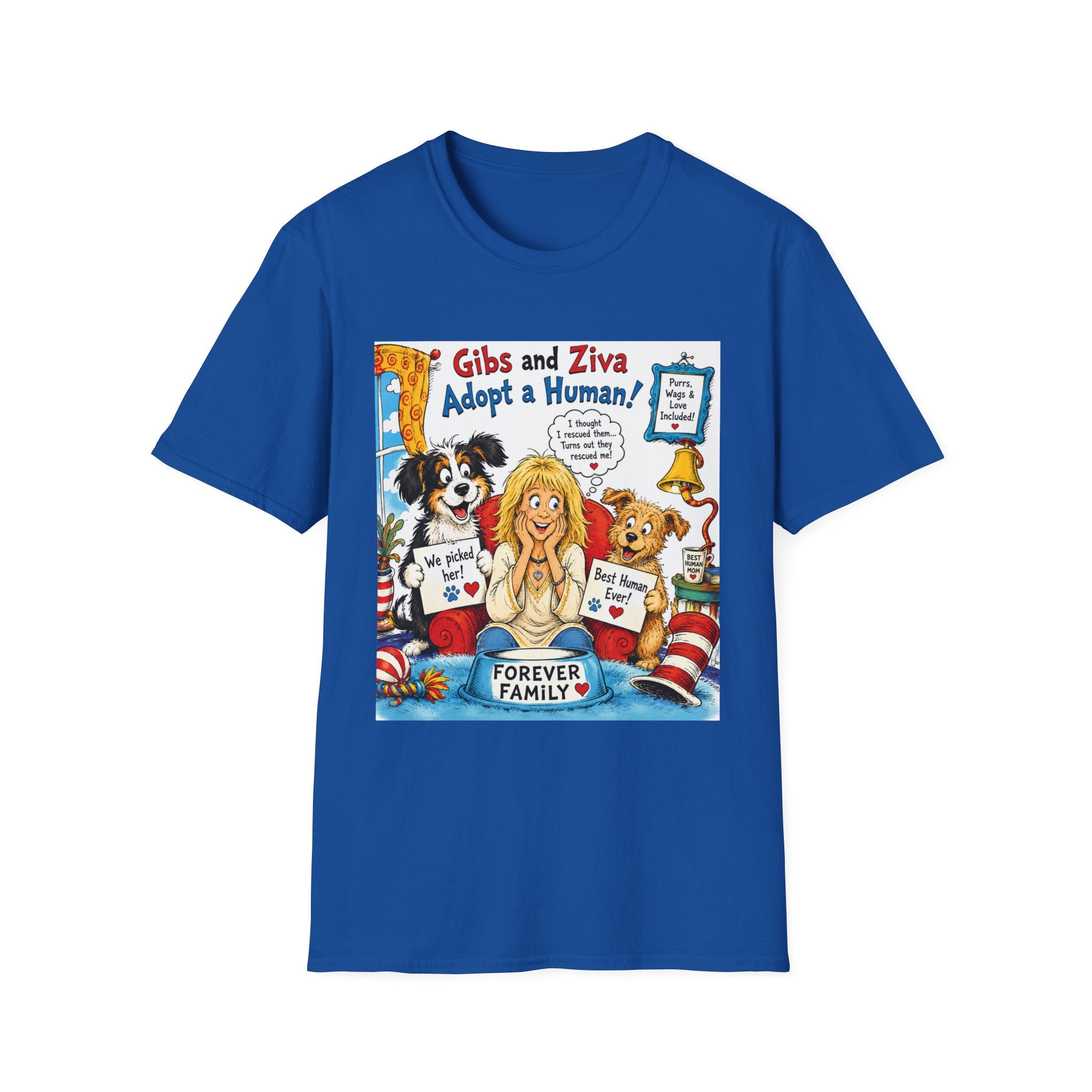 Adopt a Human Graphic T-Shirt — 'Gibs and Ziva Adopt a Human!'