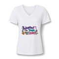 Adopted by Dogs V‑Neck Tee — "Best Day Ever" Rescue Dog Shirt for Women