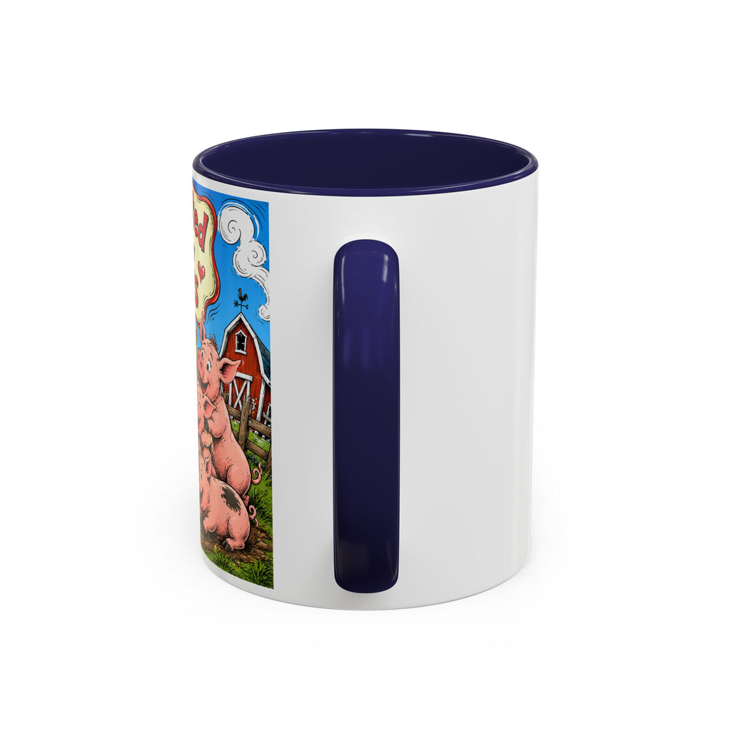 Adopted by My Pigs Coffee Mug — Cute Farmhouse Pig Lover Gift (11/15 oz)