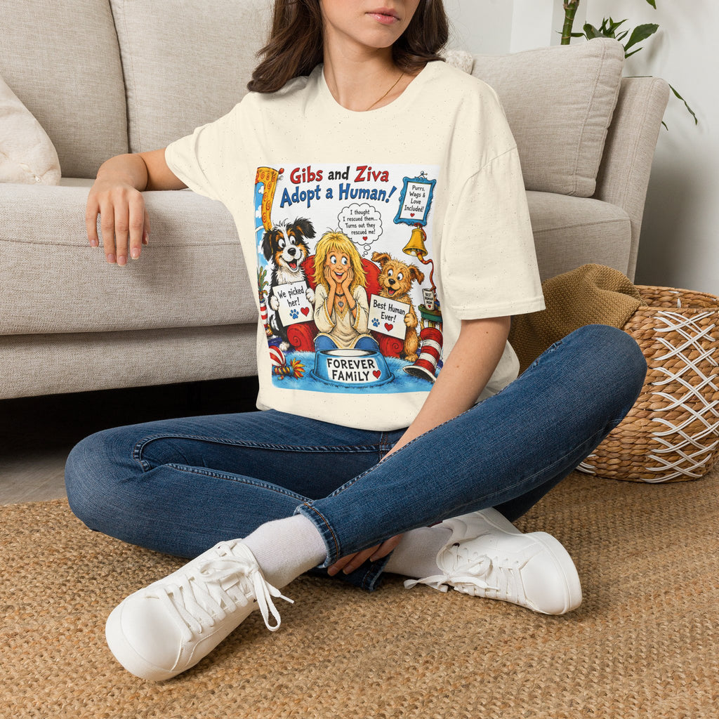 Adopt a Human Graphic T-Shirt — 'Gibs and Ziva Adopt a Human!'