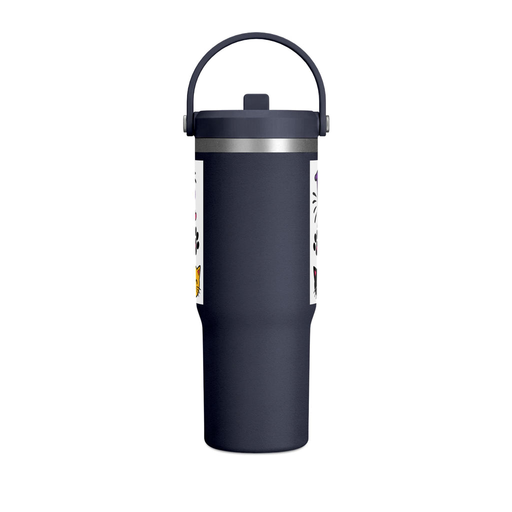 Adopted by Cats 32oz Nomad Tumbler – Funny Cat Lover Insulated Travel Cup