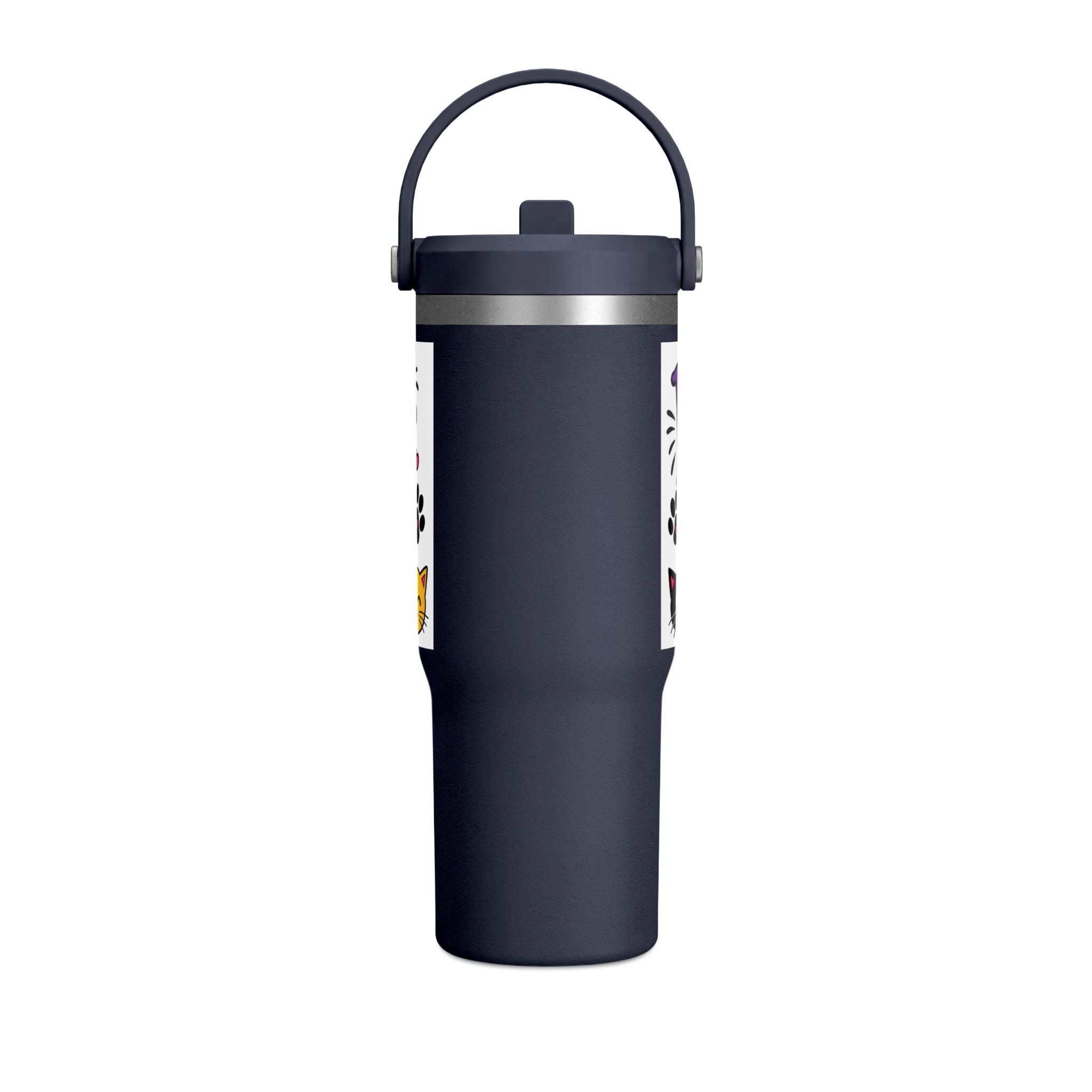 Adopted by Cats 32oz Nomad Tumbler – Funny Cat Lover Insulated Travel Cup