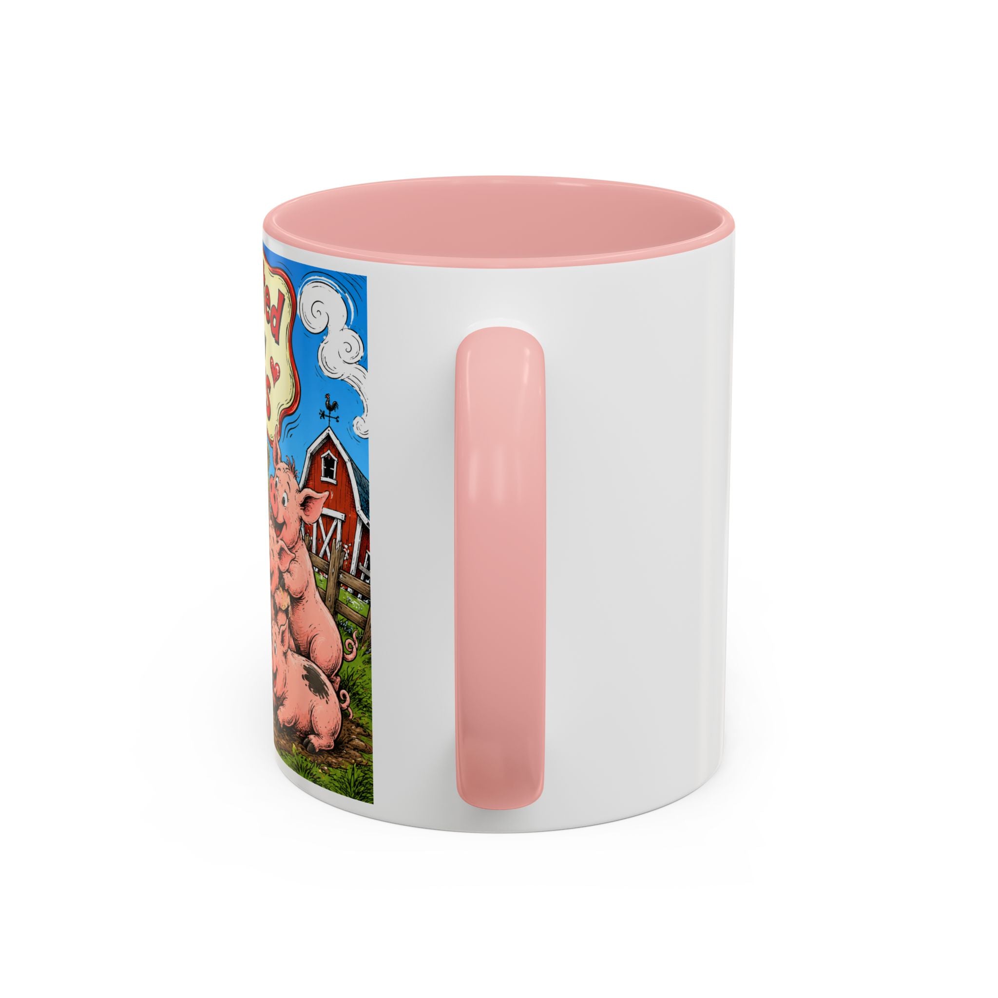 Adopted by My Pigs Coffee Mug — Cute Farmhouse Pig Lover Gift (11/15 oz)