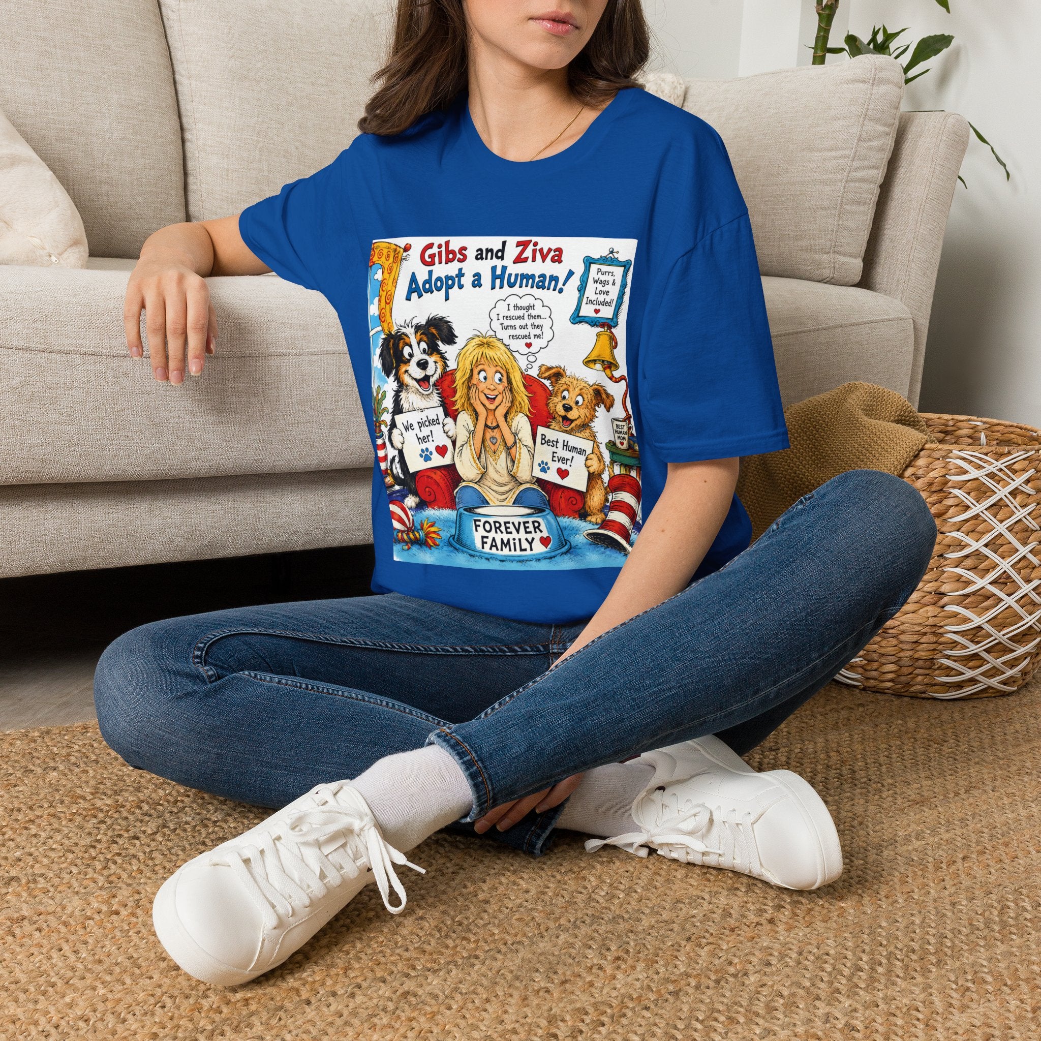 Adopt a Human Graphic T-Shirt — 'Gibs and Ziva Adopt a Human!'