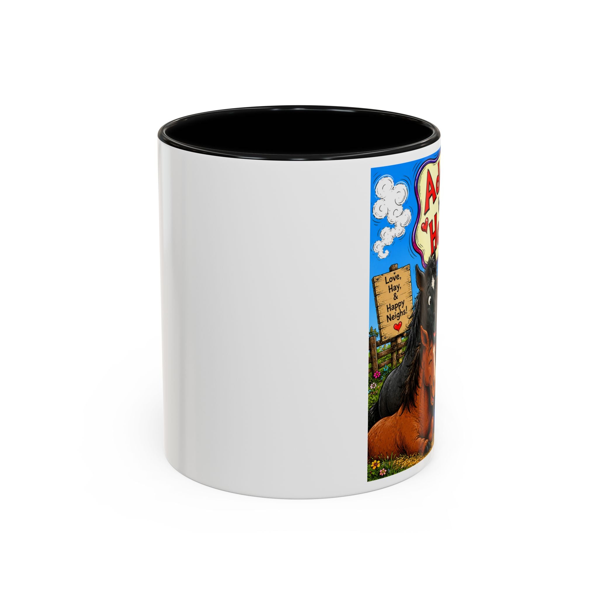 Adopted by My Horses Coffee Mug — Cute Farm Animal Gift (11/15oz)