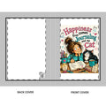 Happiness Comes from Journaling and My Cat Hardcover Journal — Cute Cat Lover Notebook