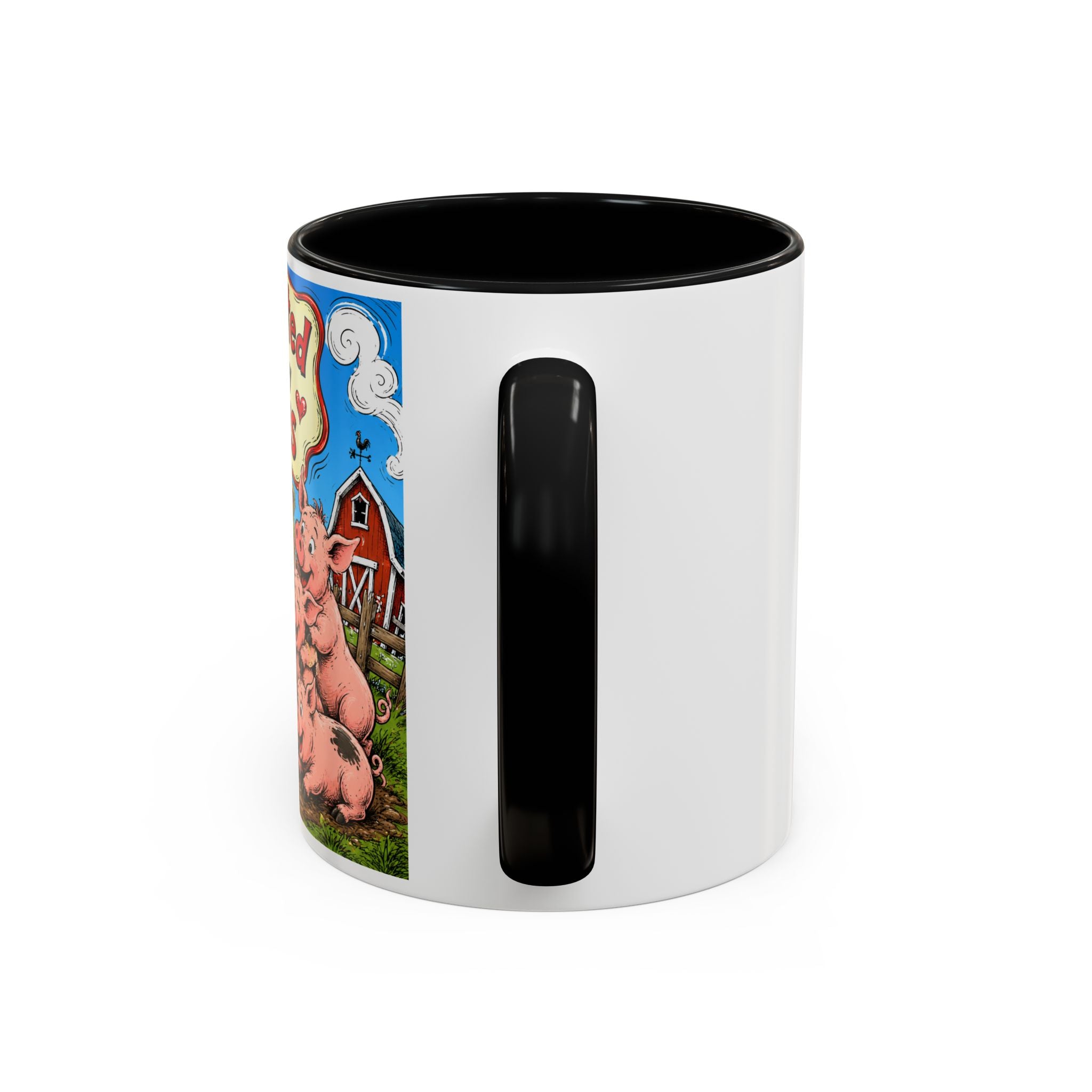 Adopted by My Pigs Coffee Mug — Cute Farmhouse Pig Lover Gift (11/15 oz)
