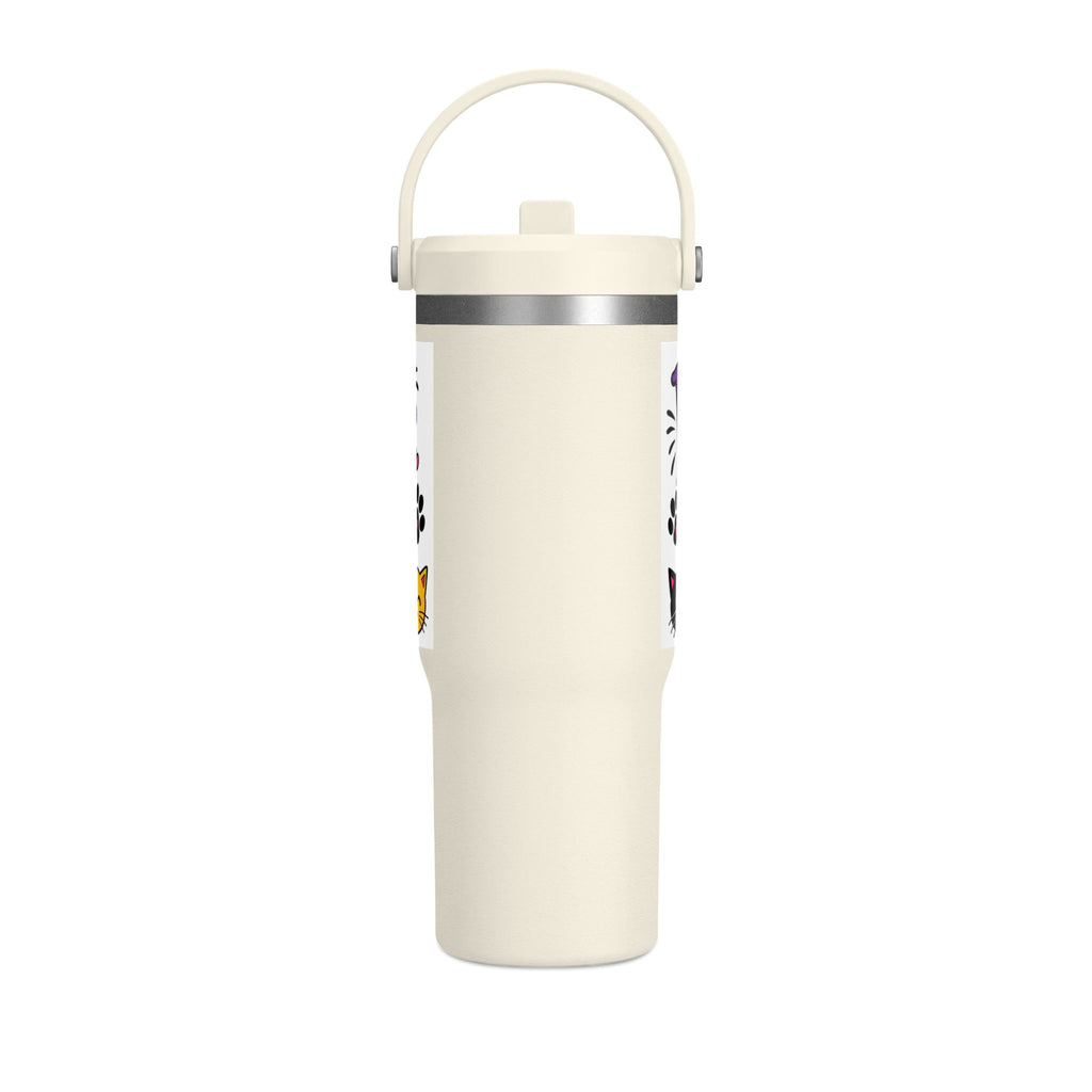 Adopted by Cats 32oz Nomad Tumbler – Funny Cat Lover Insulated Travel Cup