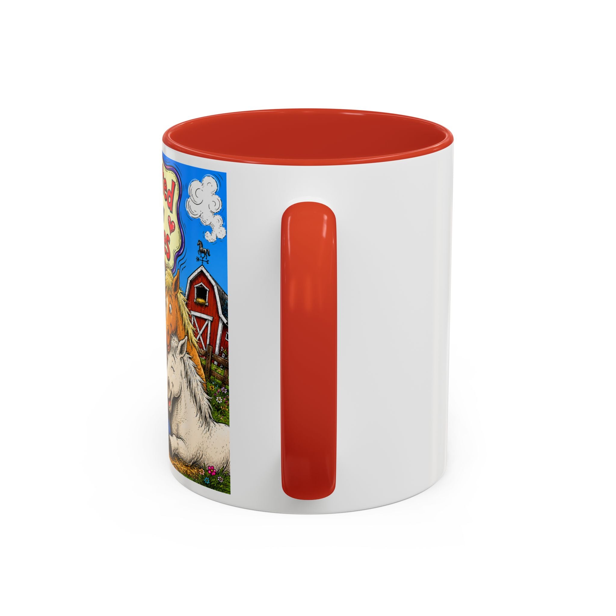 Adopted by My Horses Coffee Mug — Cute Farm Animal Gift (11/15oz)