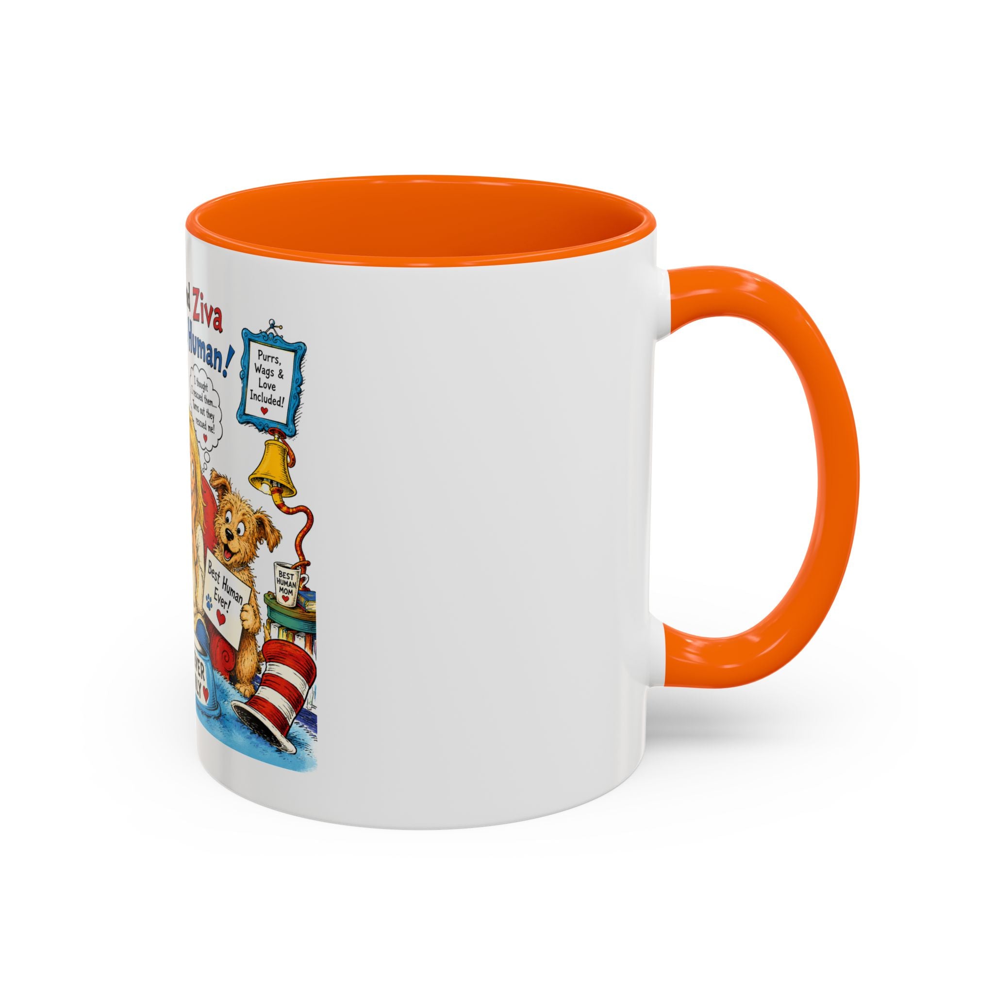 Adopt a Human Coffee Mug - 'Gibs and Ziva Adopt a Human' Cute Pet Rescue Design (11/15oz)