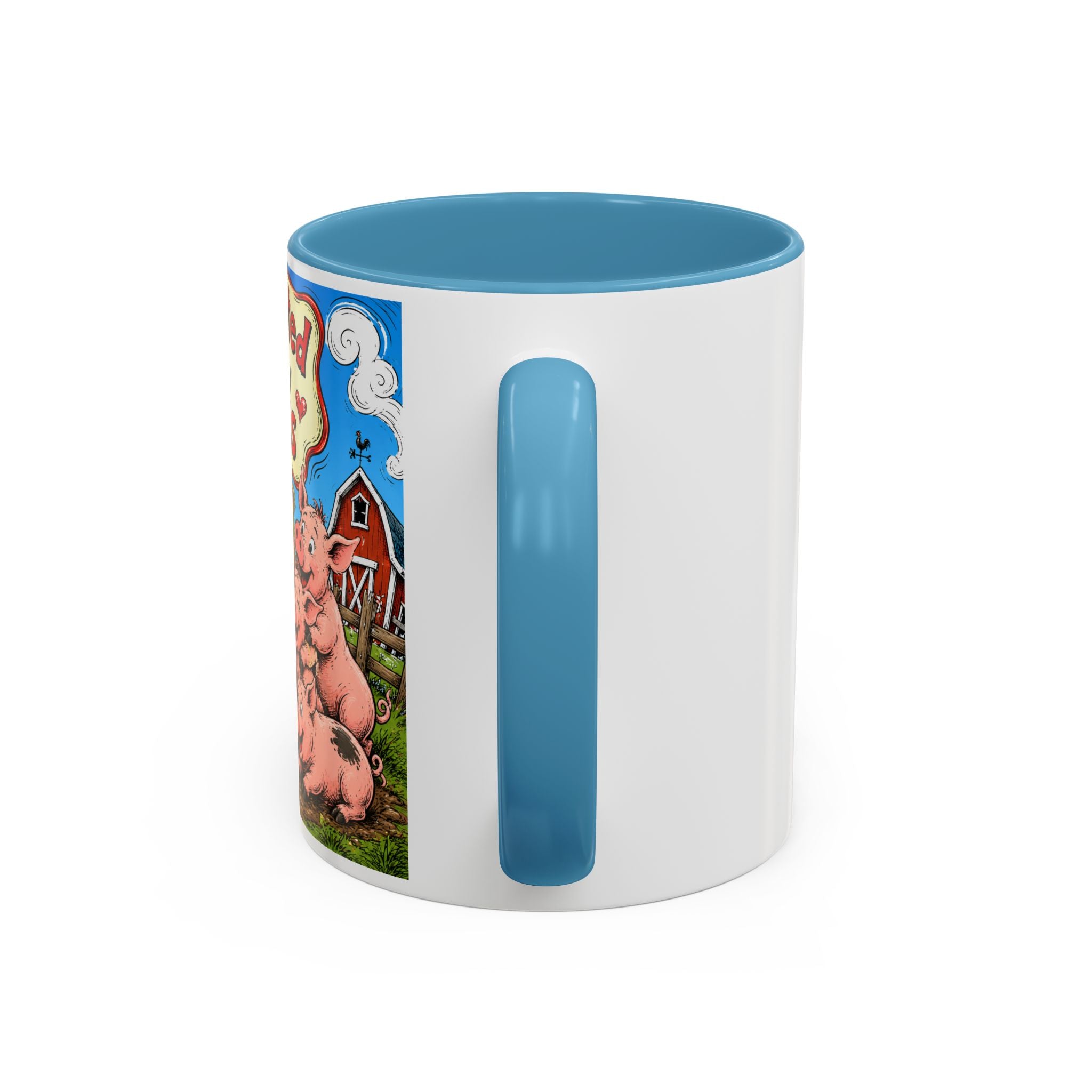 Adopted by My Pigs Coffee Mug — Cute Farmhouse Pig Lover Gift (11/15 oz)