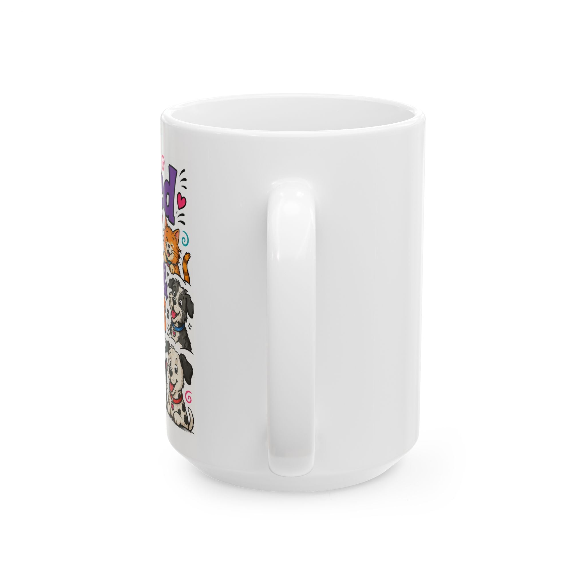 Ceramic Mug - "Adopt a Cat or Dog" Cute Rescue Pets Coffee Mug