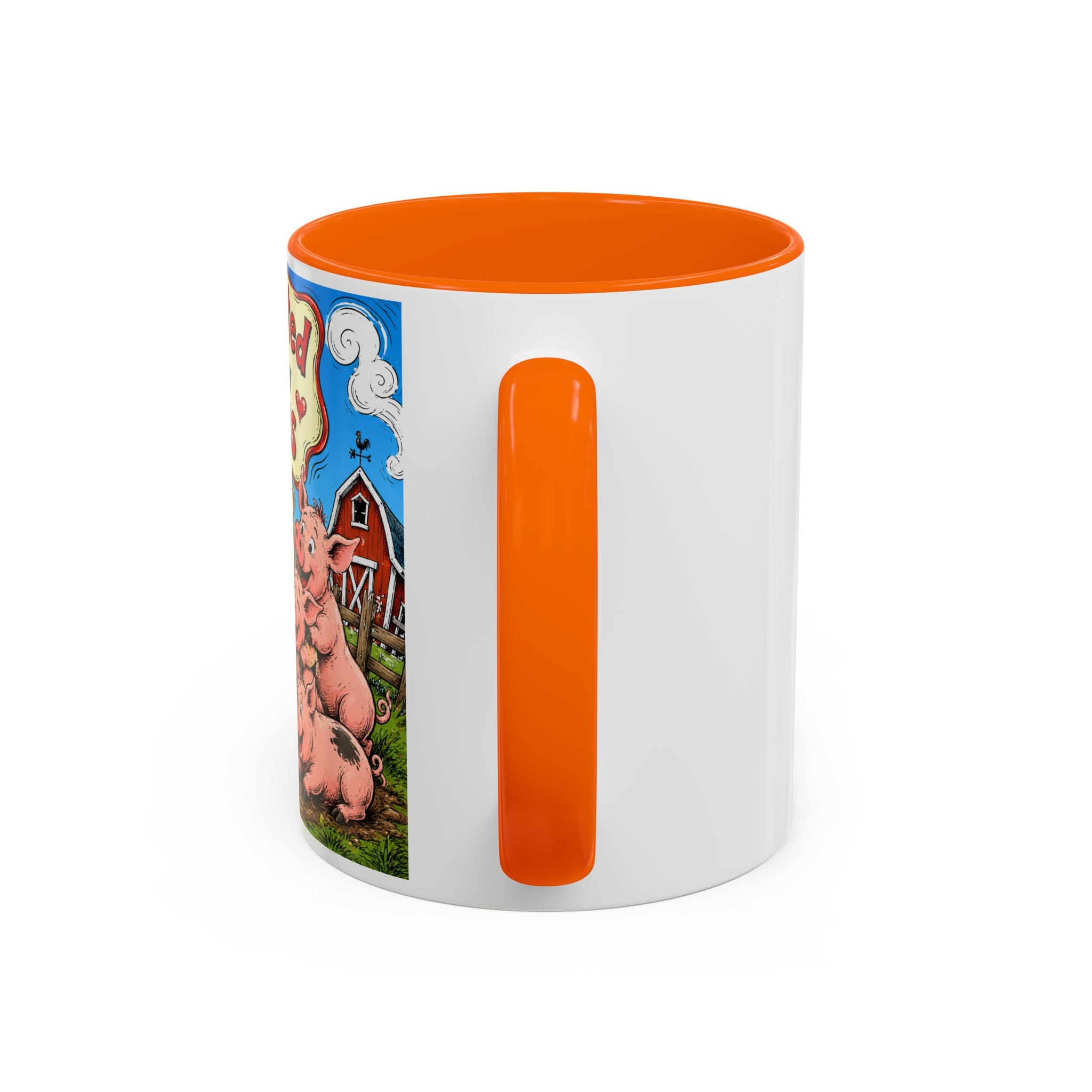 Adopted by My Pigs Coffee Mug — Cute Farmhouse Pig Lover Gift (11/15 oz)